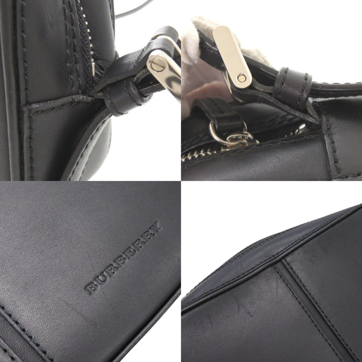 Burberry Black Leather Shoulder Bag (Pre-Owned)
