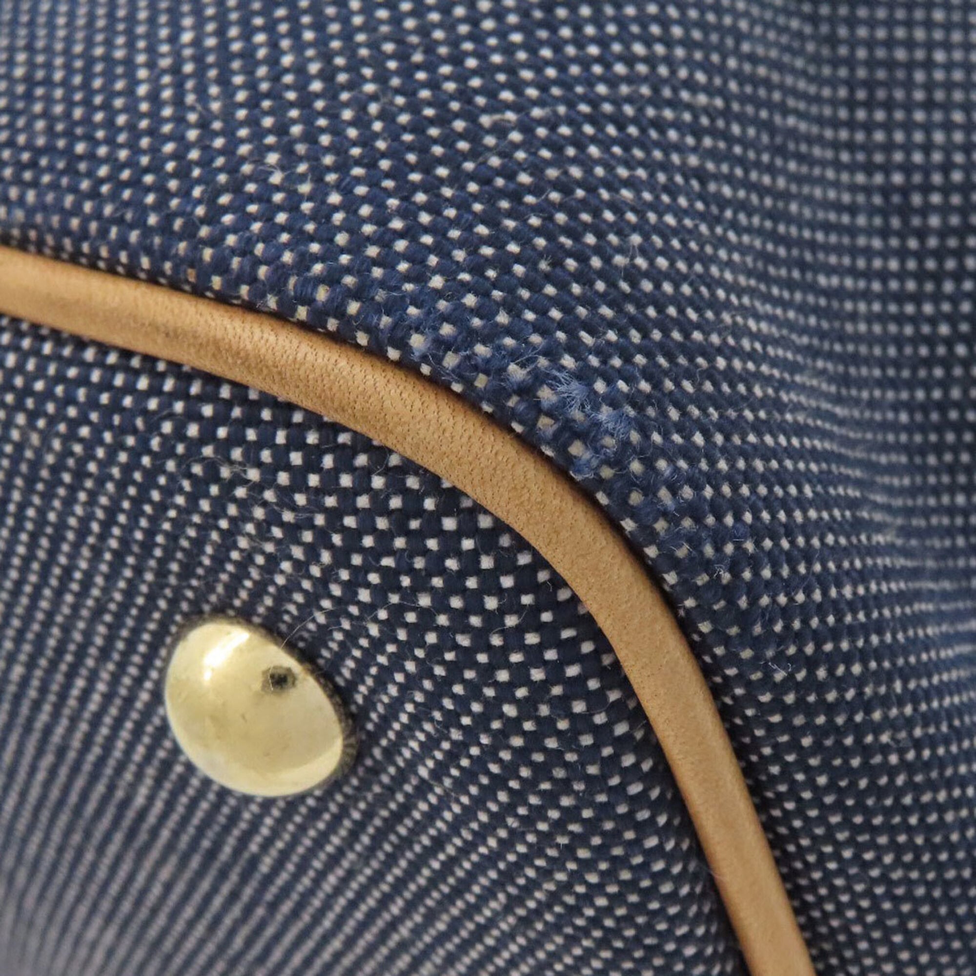 Longchamp Blue Brown Denim Handbag (Pre-Owned)
