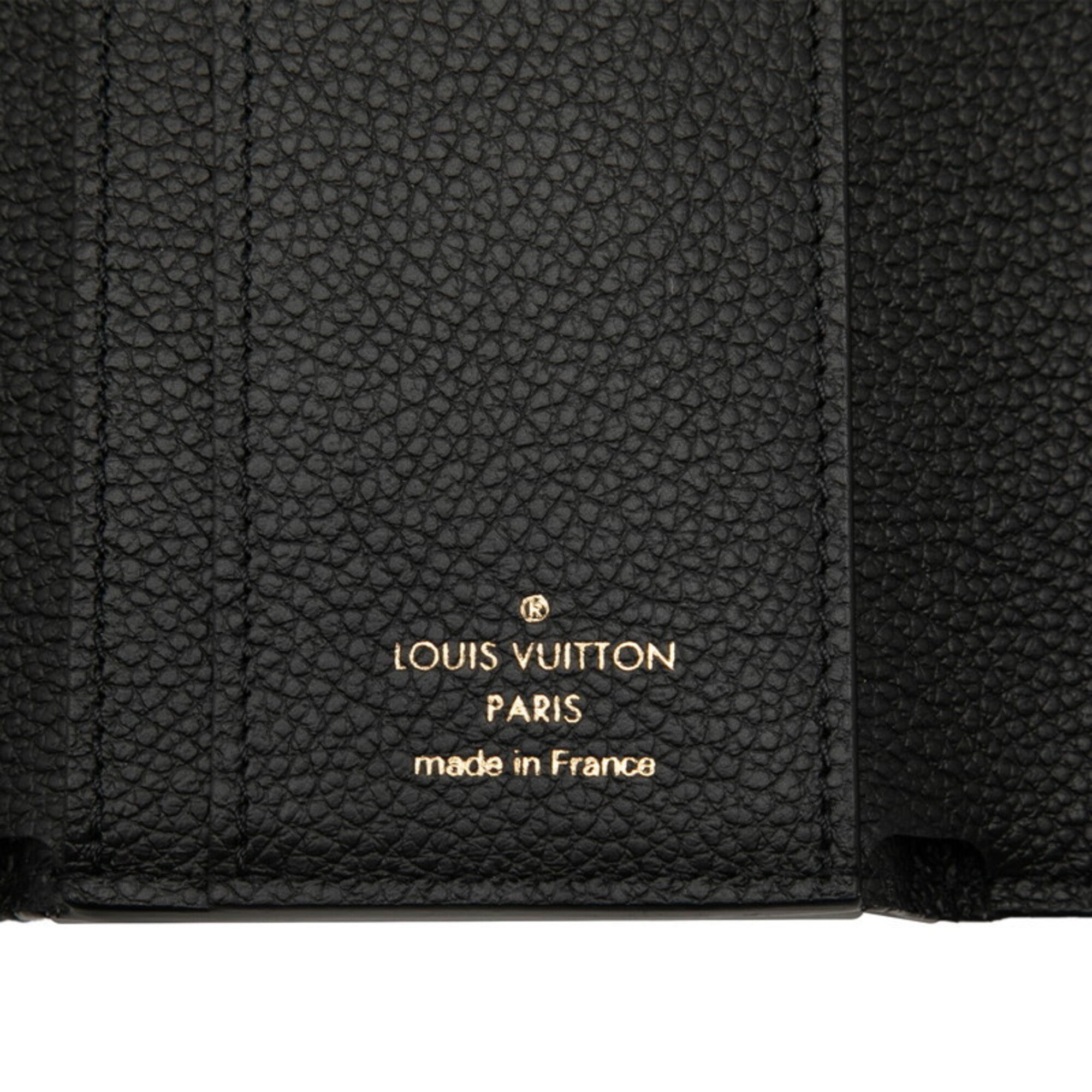 Louis Vuitton Black Noir Leather Wallet (Tri-Fold) (Pre-Owned)