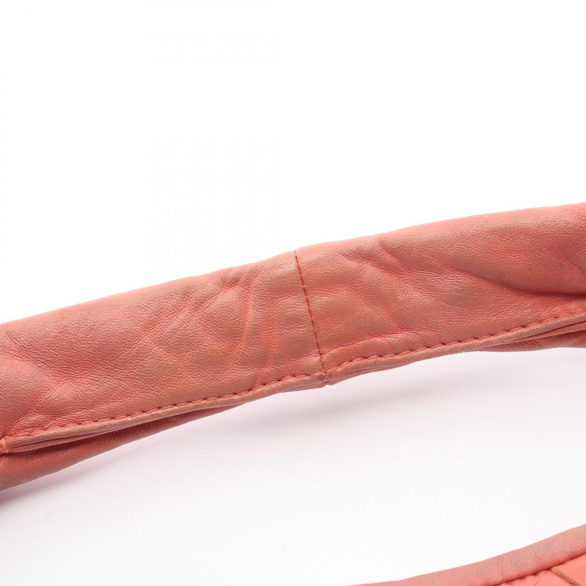 Bottega Veneta Pink Leather Handbag Shoulder Bag (Pre-Owned)