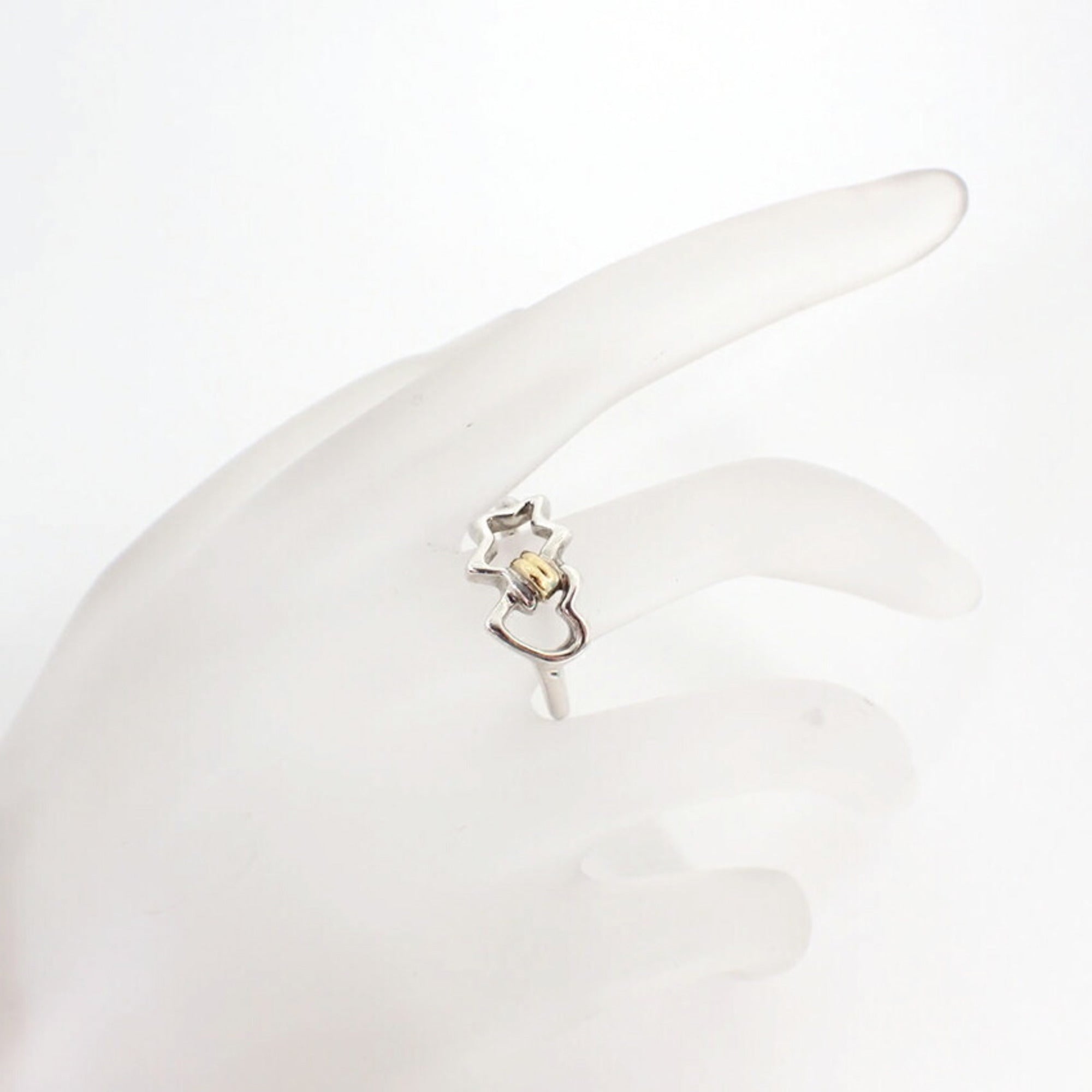 Tiffany Gold Silver Yellow Gold (18K) Sterling Silver 925 Band Ring (Pre-Owned)