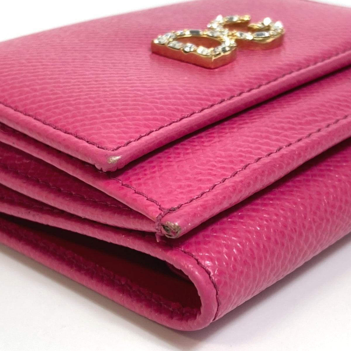 Dolce & Gabbana Pink Leather Wallet (Tri-Fold) (Pre-Owned)