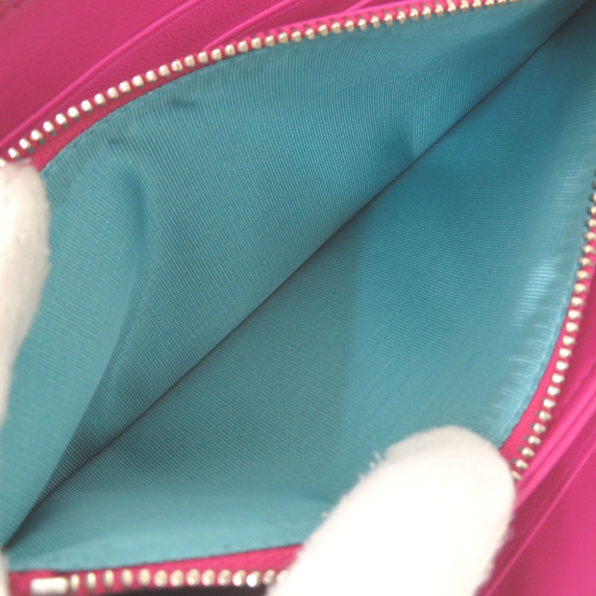 Tiffany Pink Leather Long Wallet (Bi-Fold) (Pre-Owned)