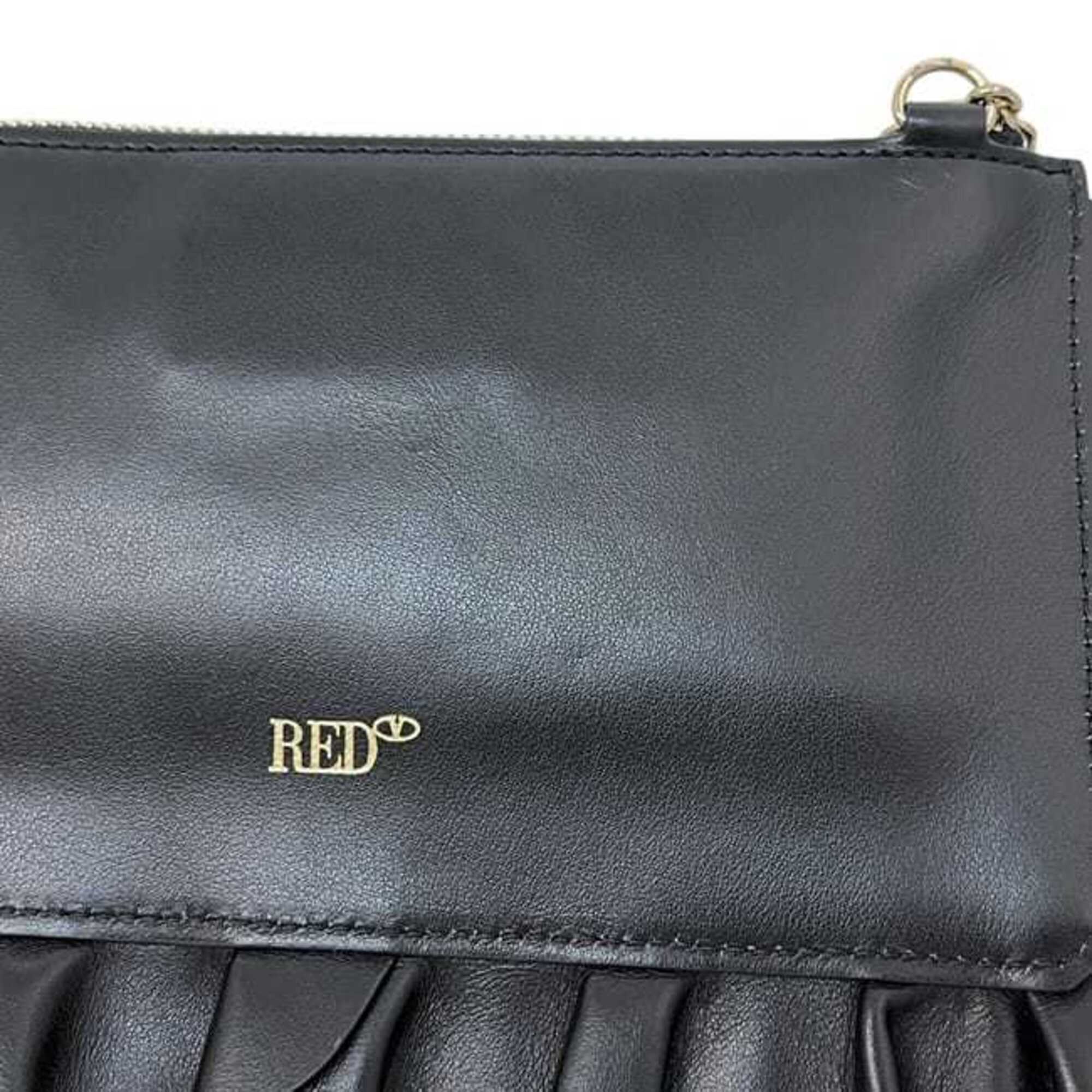 Redvalentino Black Leather Shoulder Bag (Pre-Owned)
