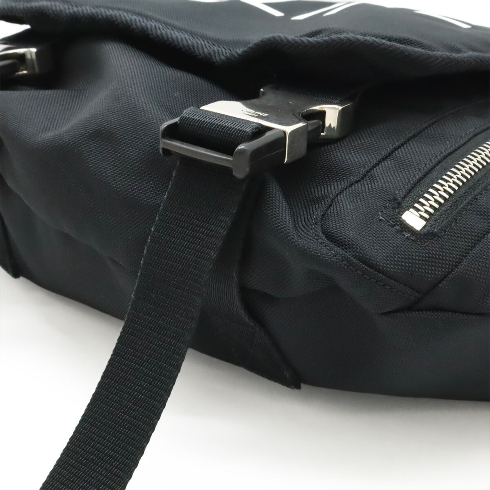 Celine Black White Nylon Handbag Shoulder Bag Sling Bag (Pre-Owned)