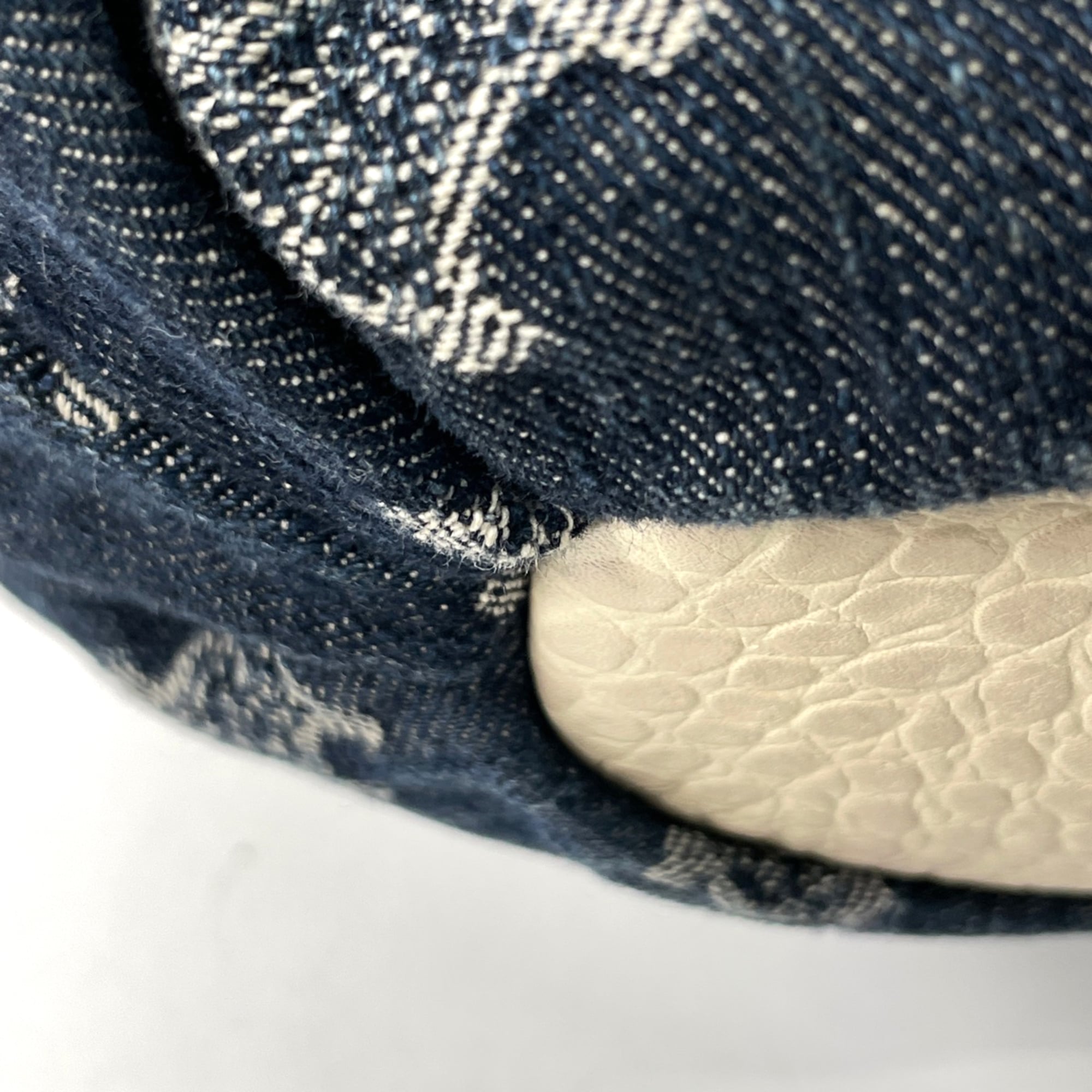 Celine Beige Blue Denim Leather Handbag (Pre-Owned)