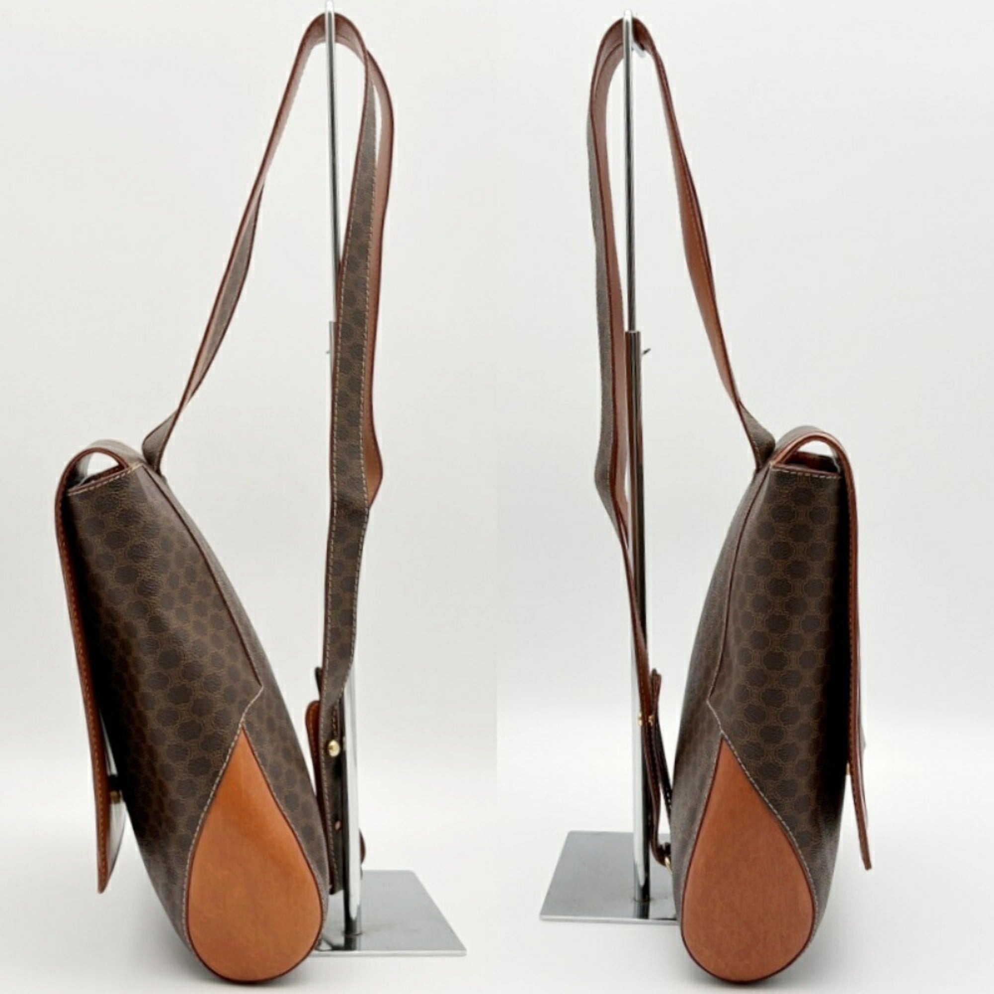 Celine Brown Camel Pvc Leather Backpack (Pre-Owned)