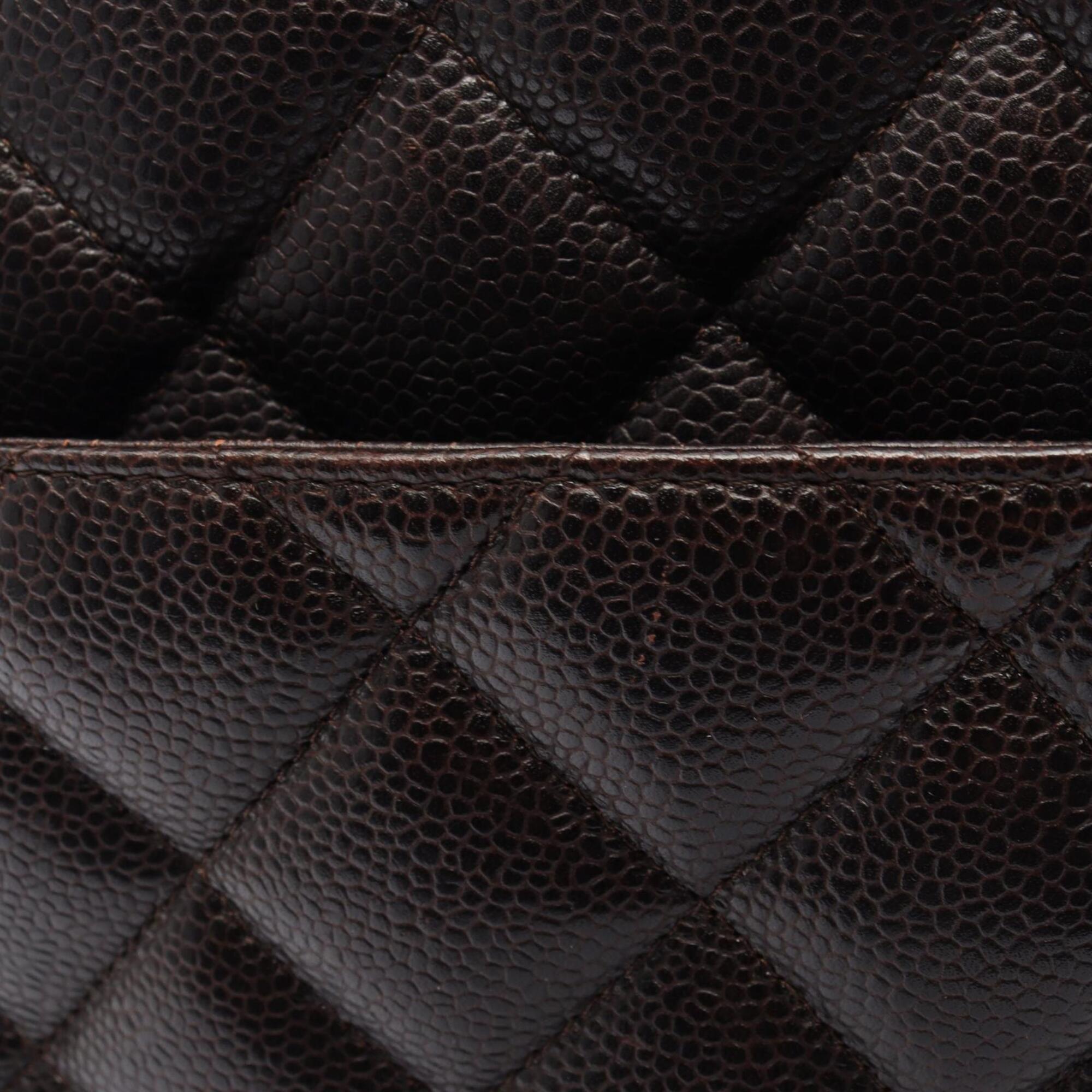 Chanel Brown Grained Calfskin Handbag Tote Bag (Pre-Owned)