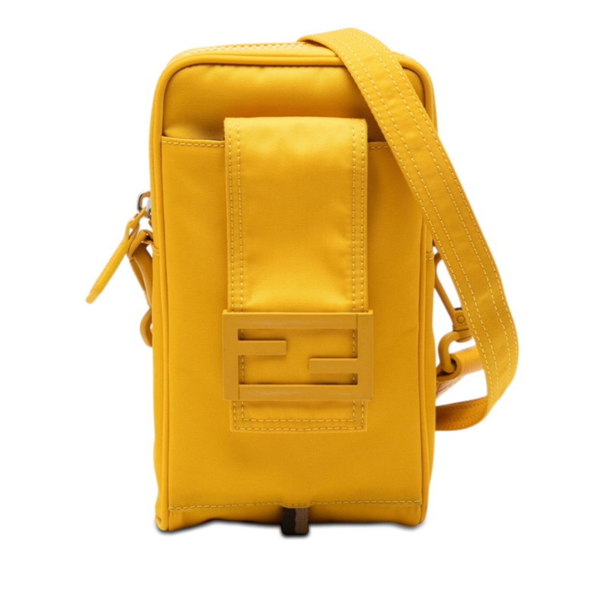 Fendi Yellow Nylon Pouch (Pre-Owned)