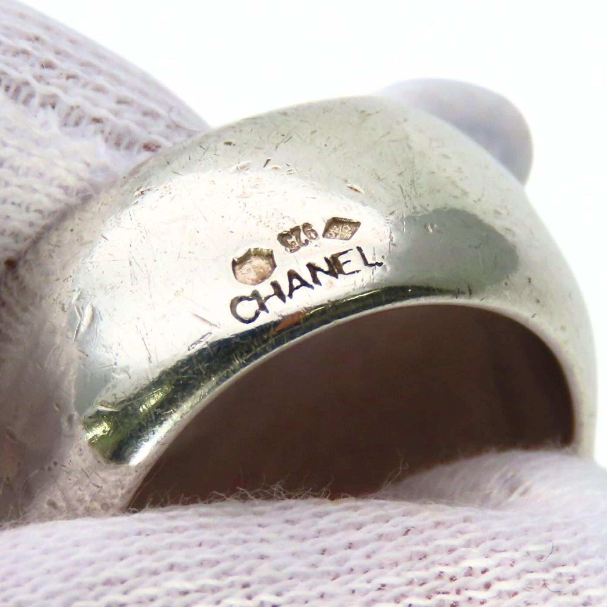 Chanel Silver Silver 925 Band Ring (Pre-Owned)