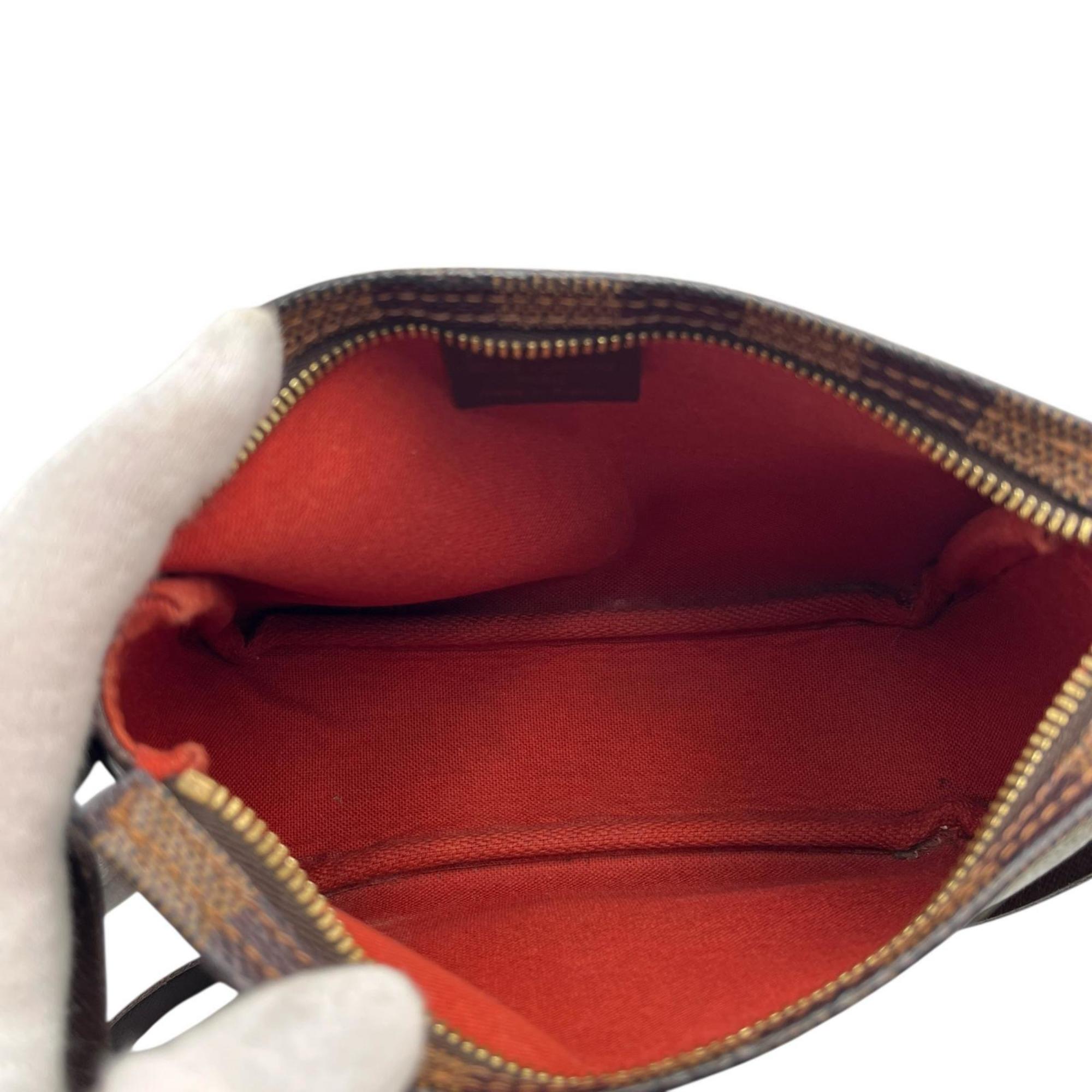 Louis Vuitton Brown Damier Canvas Handbag Pouch (Pre-Owned)