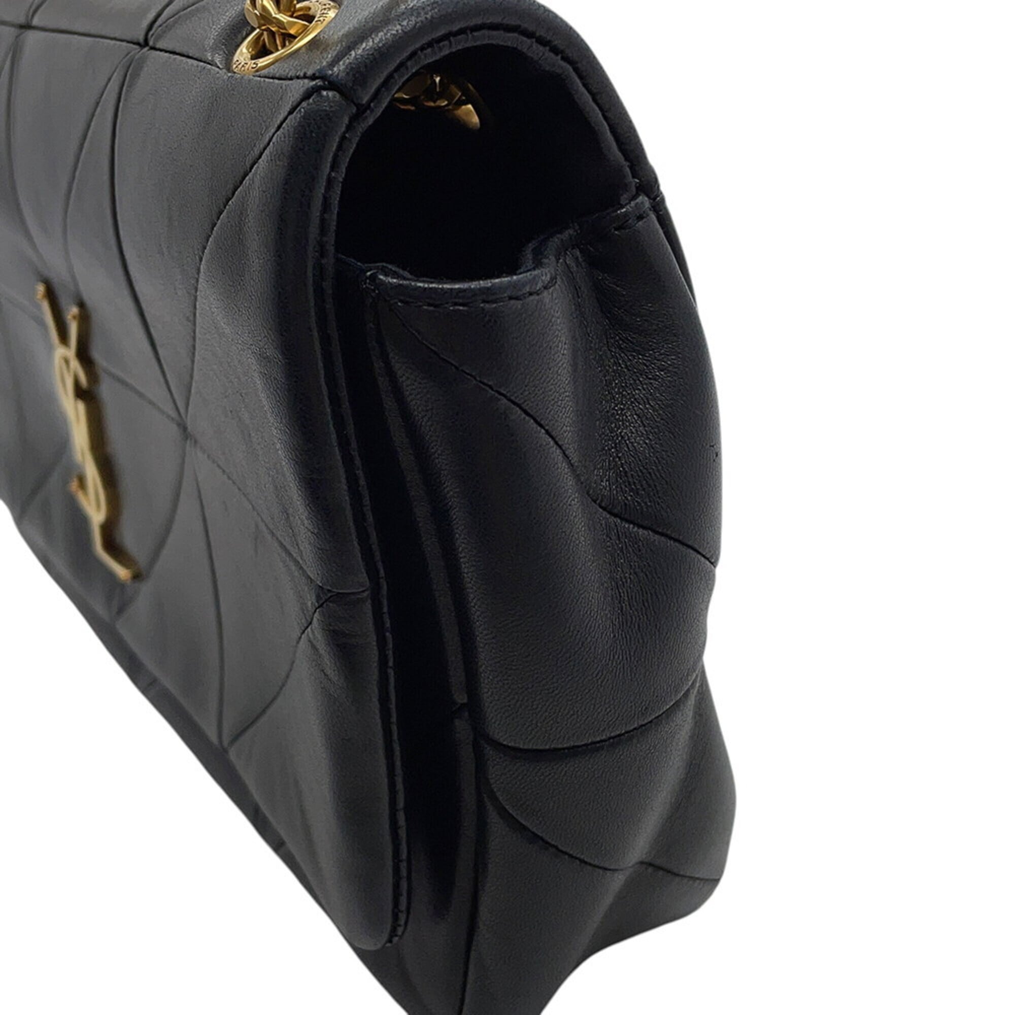 Yves Saint Laurent Black Leather Handbag Shoulder Bag (Pre-Owned)