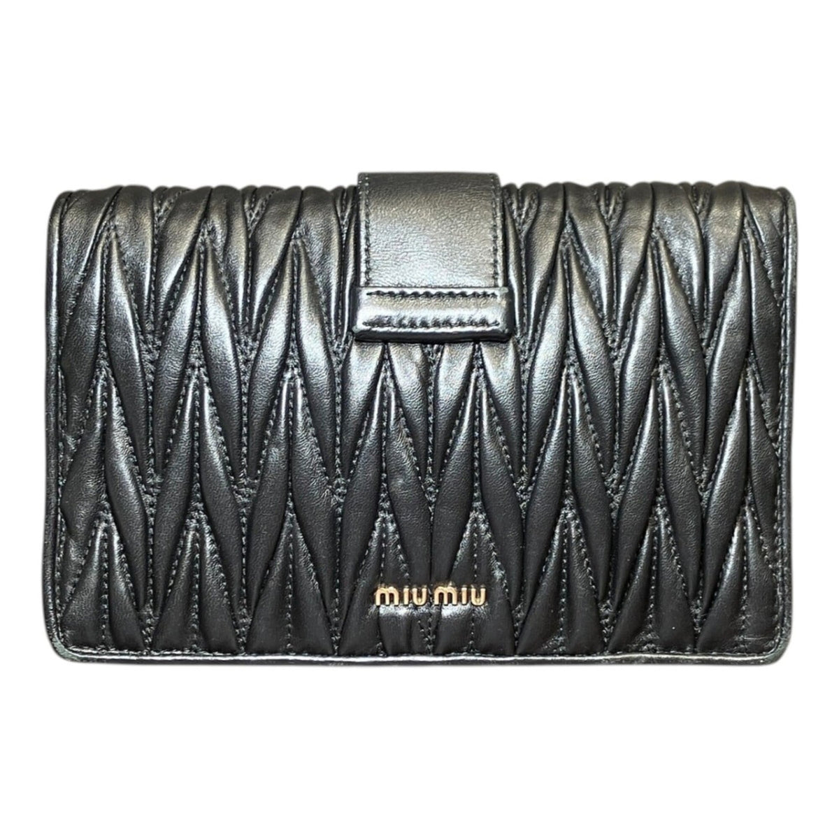 Miu Miu Brown Leather Metal Shoulder Bag (Pre-Owned)
