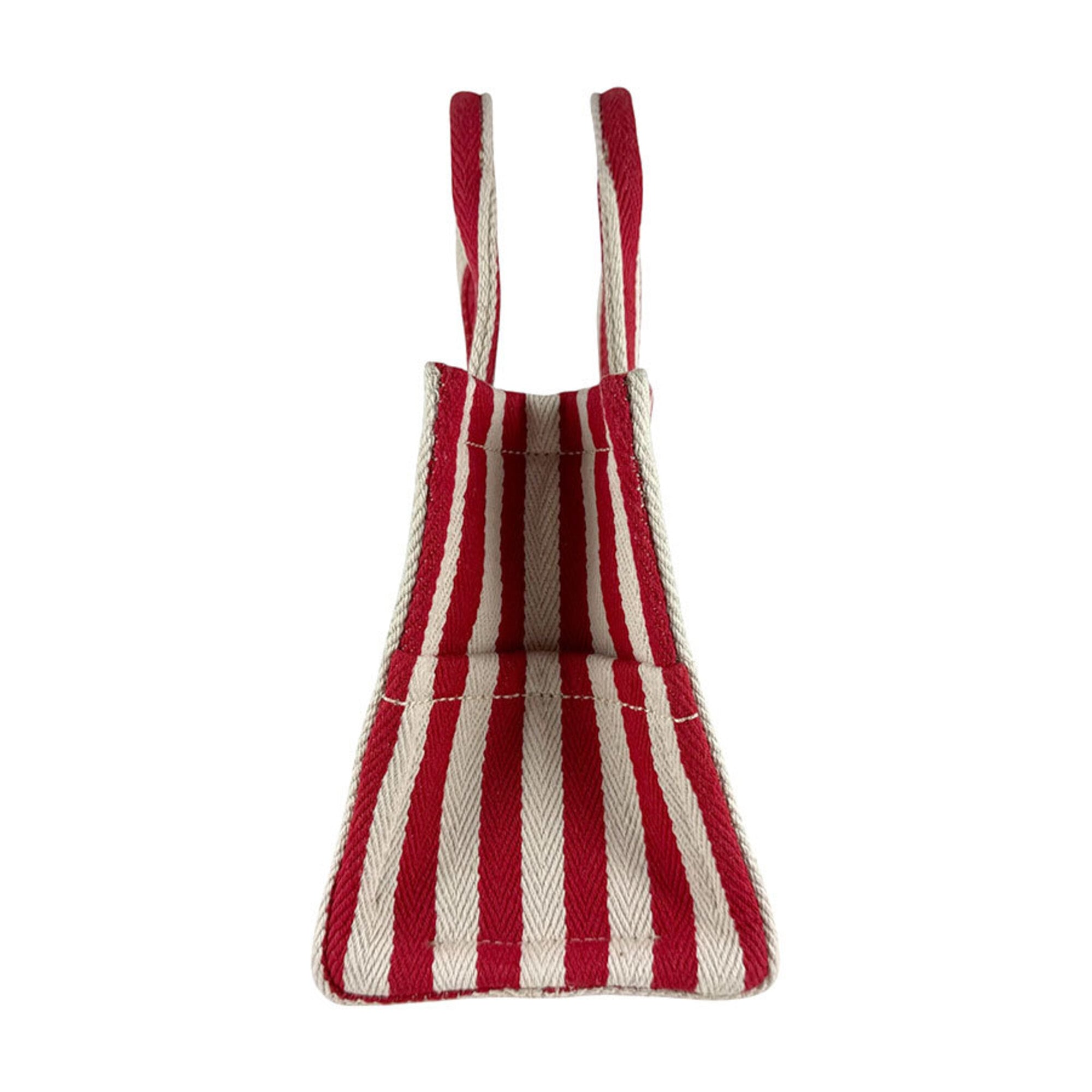 Celine Brown Red Color White Canvas Leather Handbag Shoulder Bag (Pre-Owned)