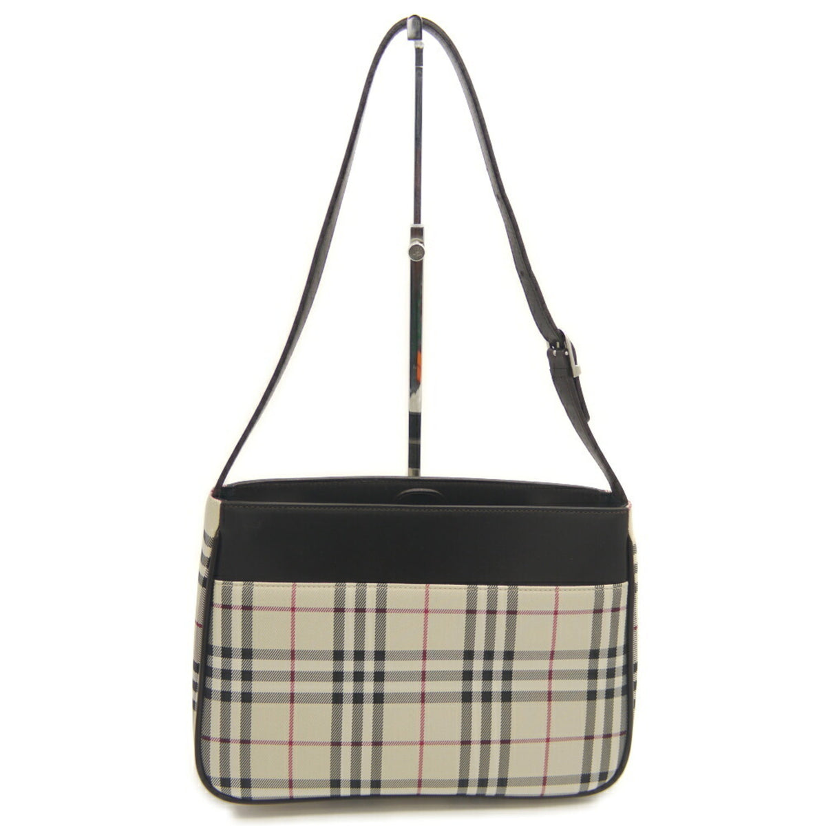 Burberry Beige Canvas Leather Shoulder Bag (Pre-Owned)