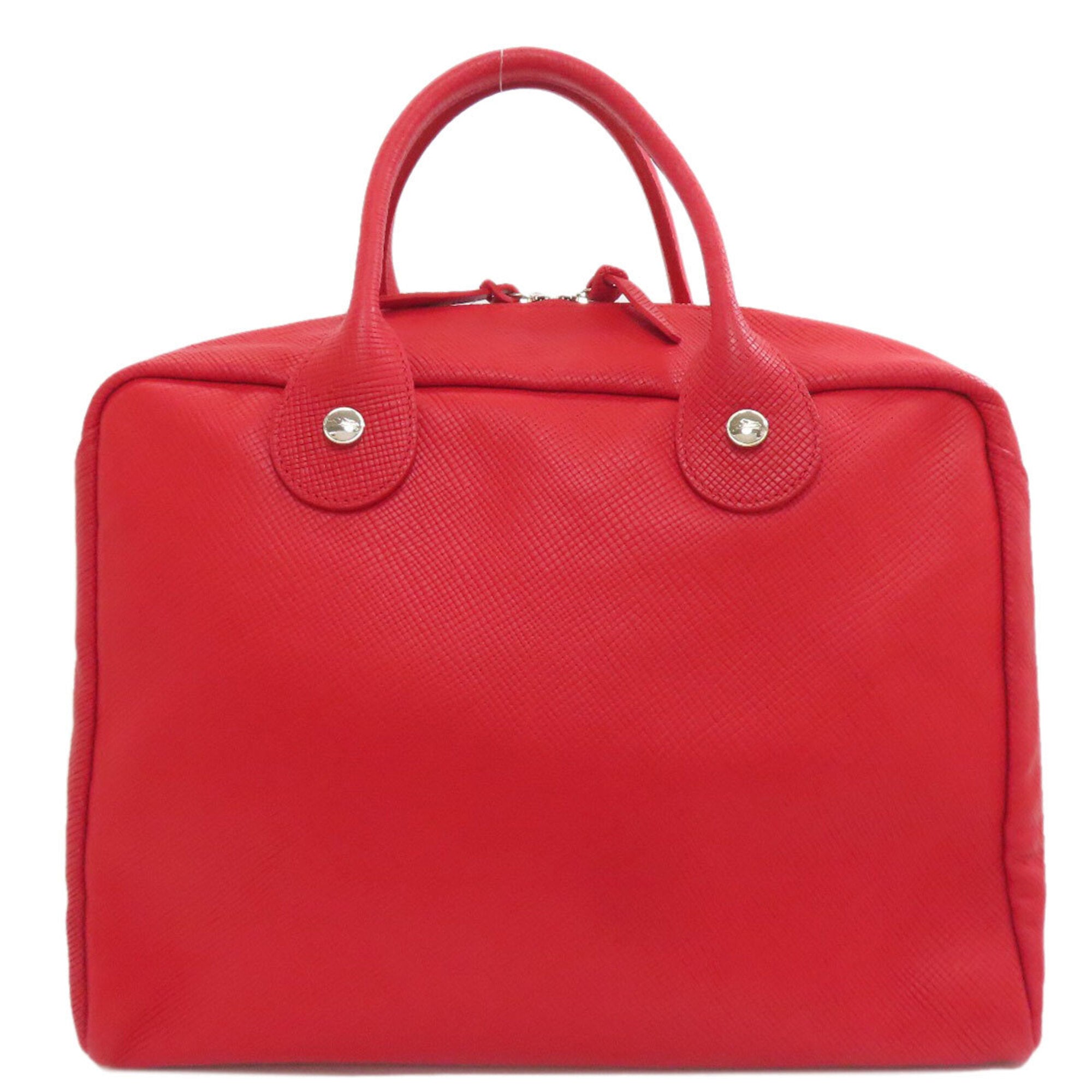 Longchamp Red Color Leather Handbag (Pre-Owned)