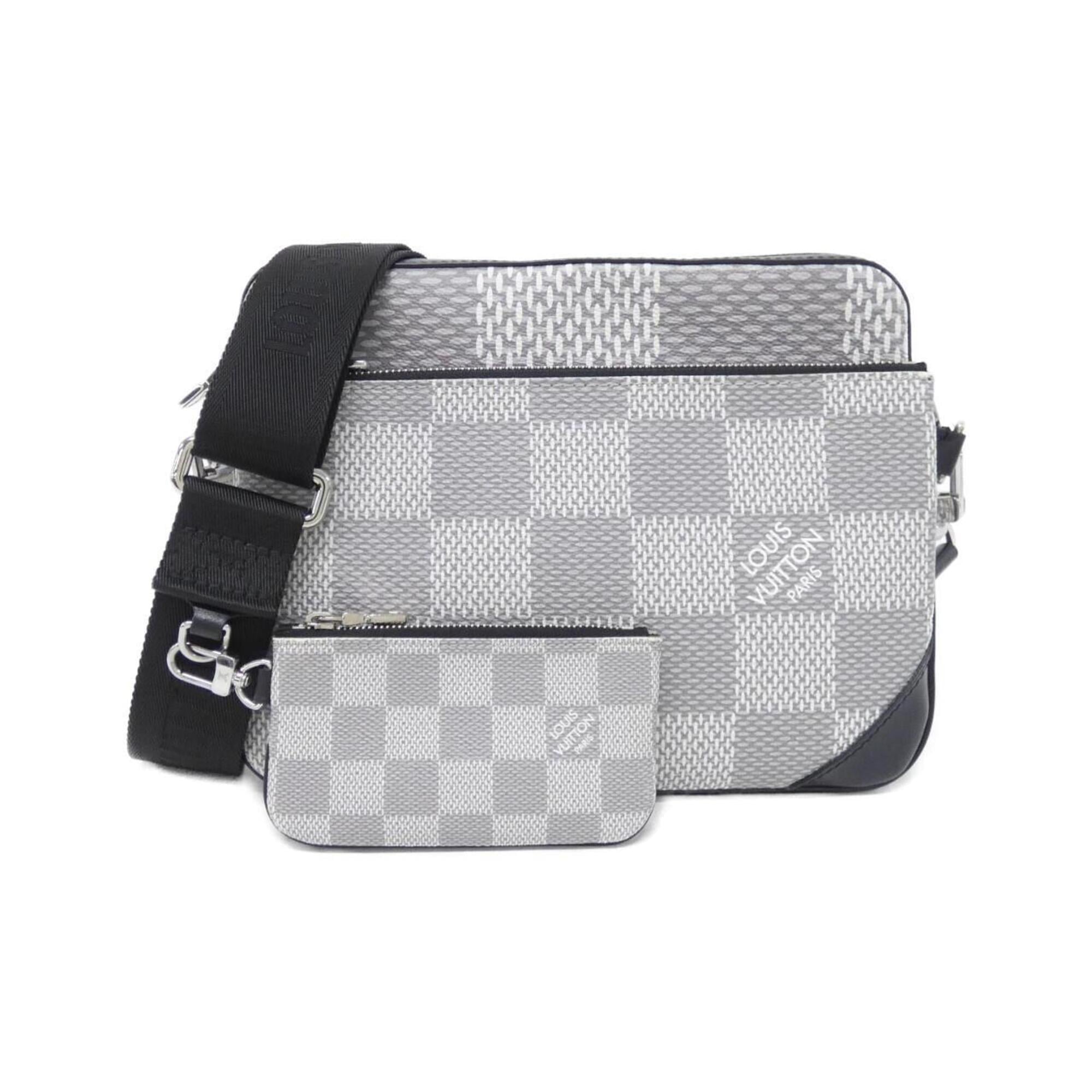 Louis Vuitton Gray Coated Canvas Shoulder Bag (Pre-Owned)