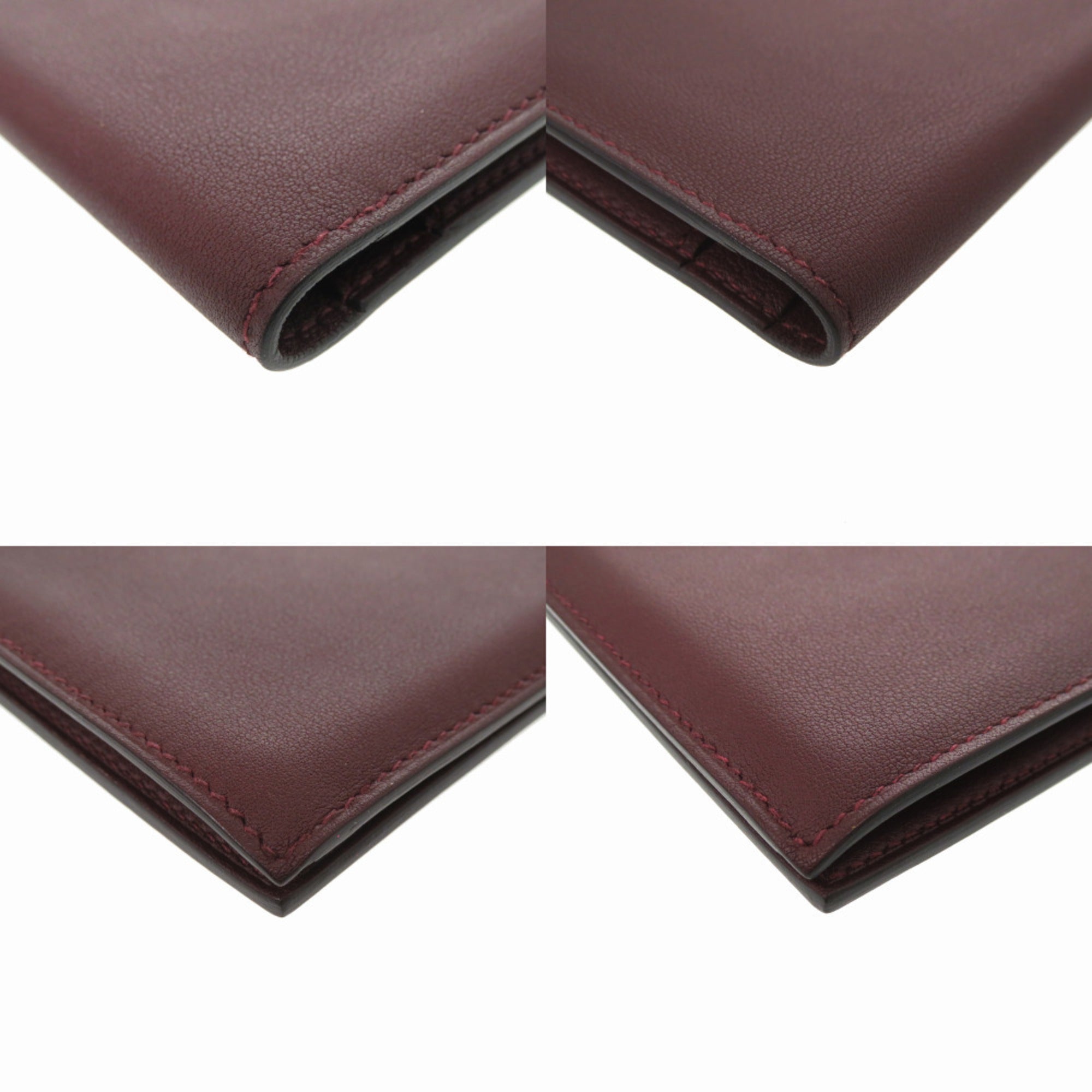 Hermes Prune Swift Leather Long Wallet (Bi-Fold) (Pre-Owned)