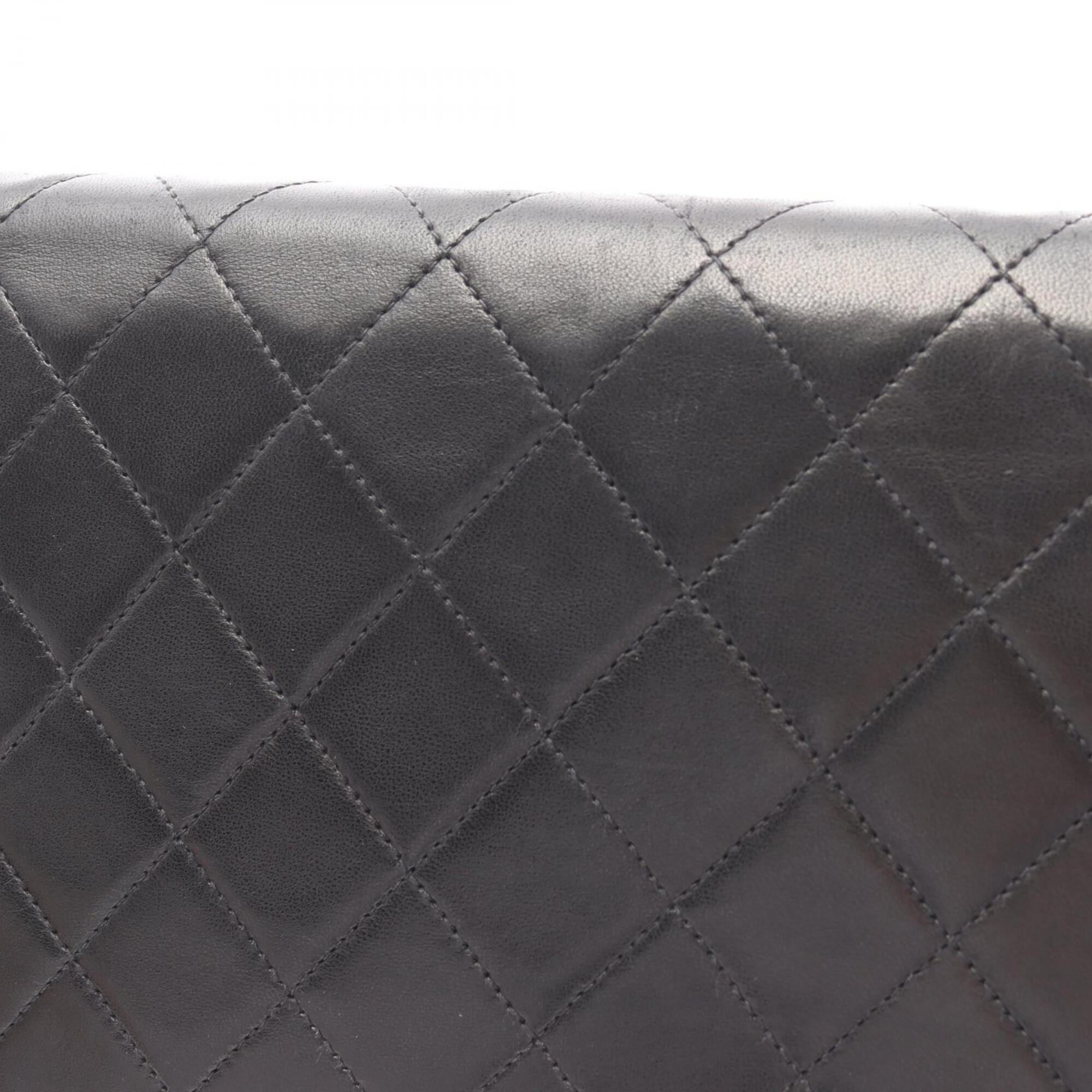 Chanel Black Leather Handbag Shoulder Bag (Pre-Owned)