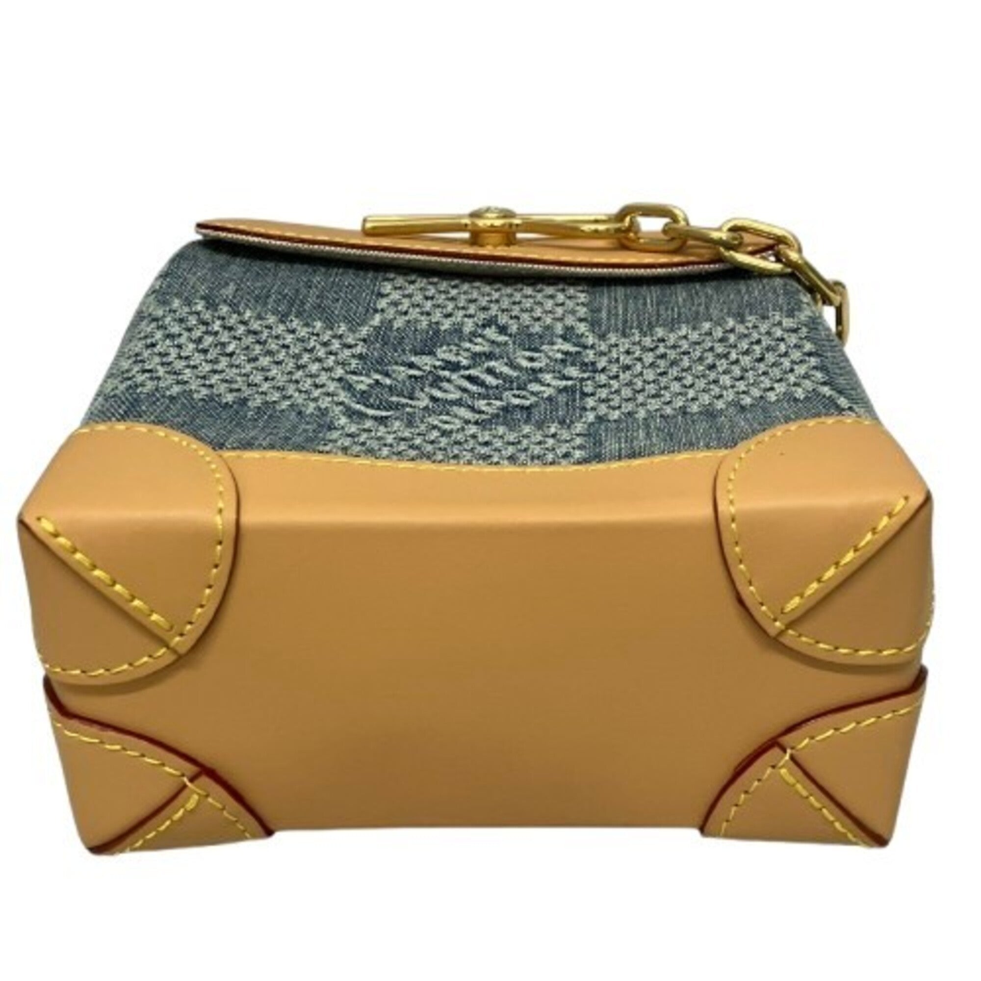 Louis Vuitton Blue Denim Leather Shoulder Bag (Pre-Owned)
