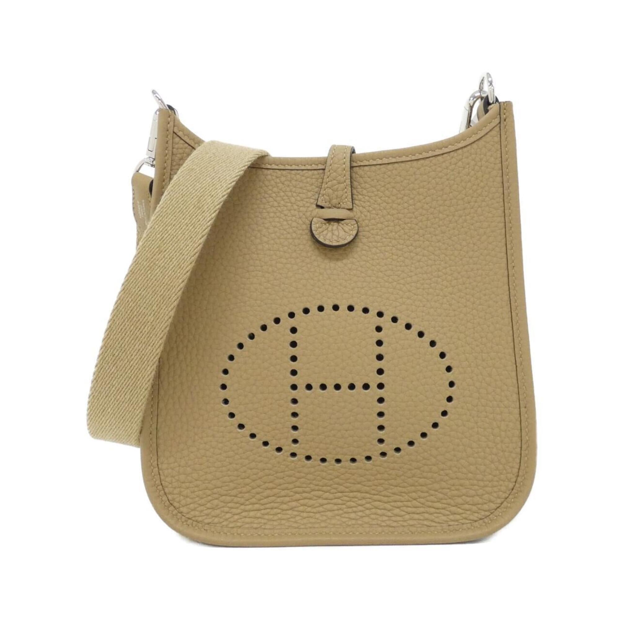 Hermes Beige Taurillon Clemence Leather Shoulder Bag (Pre-Owned)