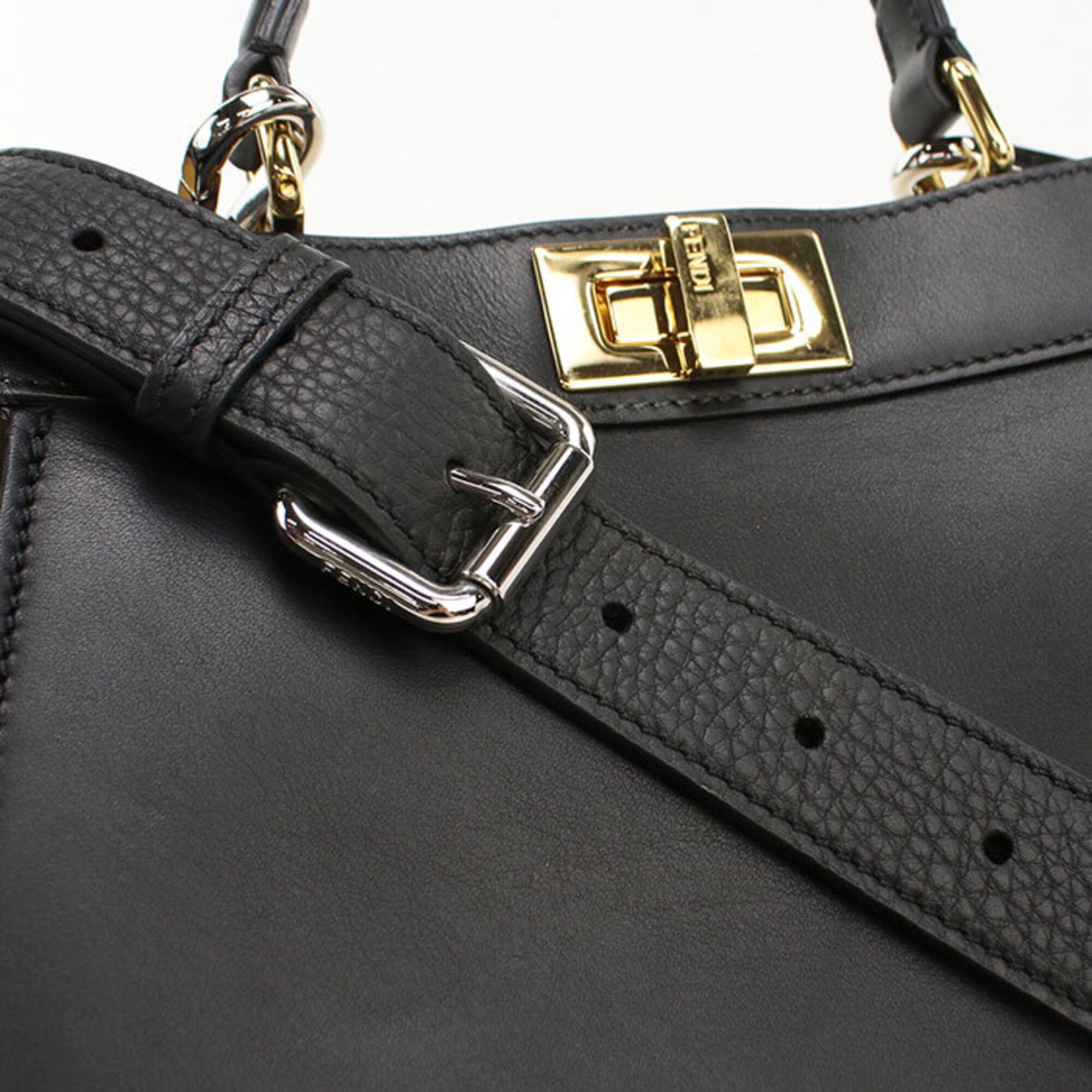 Fendi Black Leather Handbag (Pre-Owned)