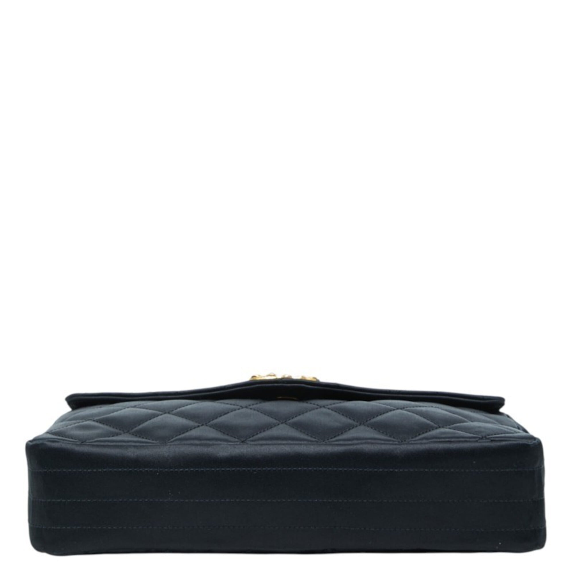 Chanel Black Satin Shoulder Bag (Pre-Owned)