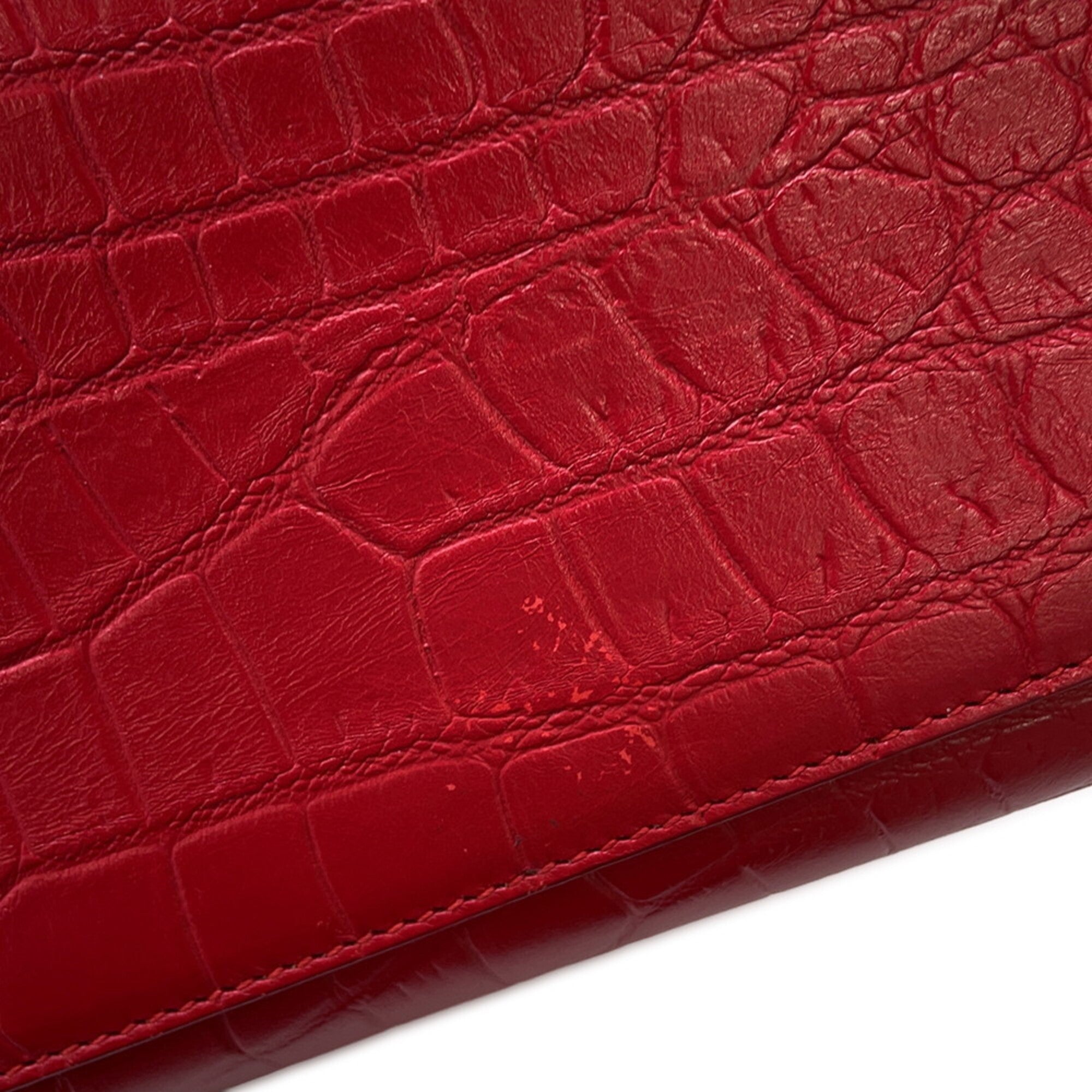 Yves Saint Laurent Sac De Jour Red Color Leather Handbag (Pre-Owned)
