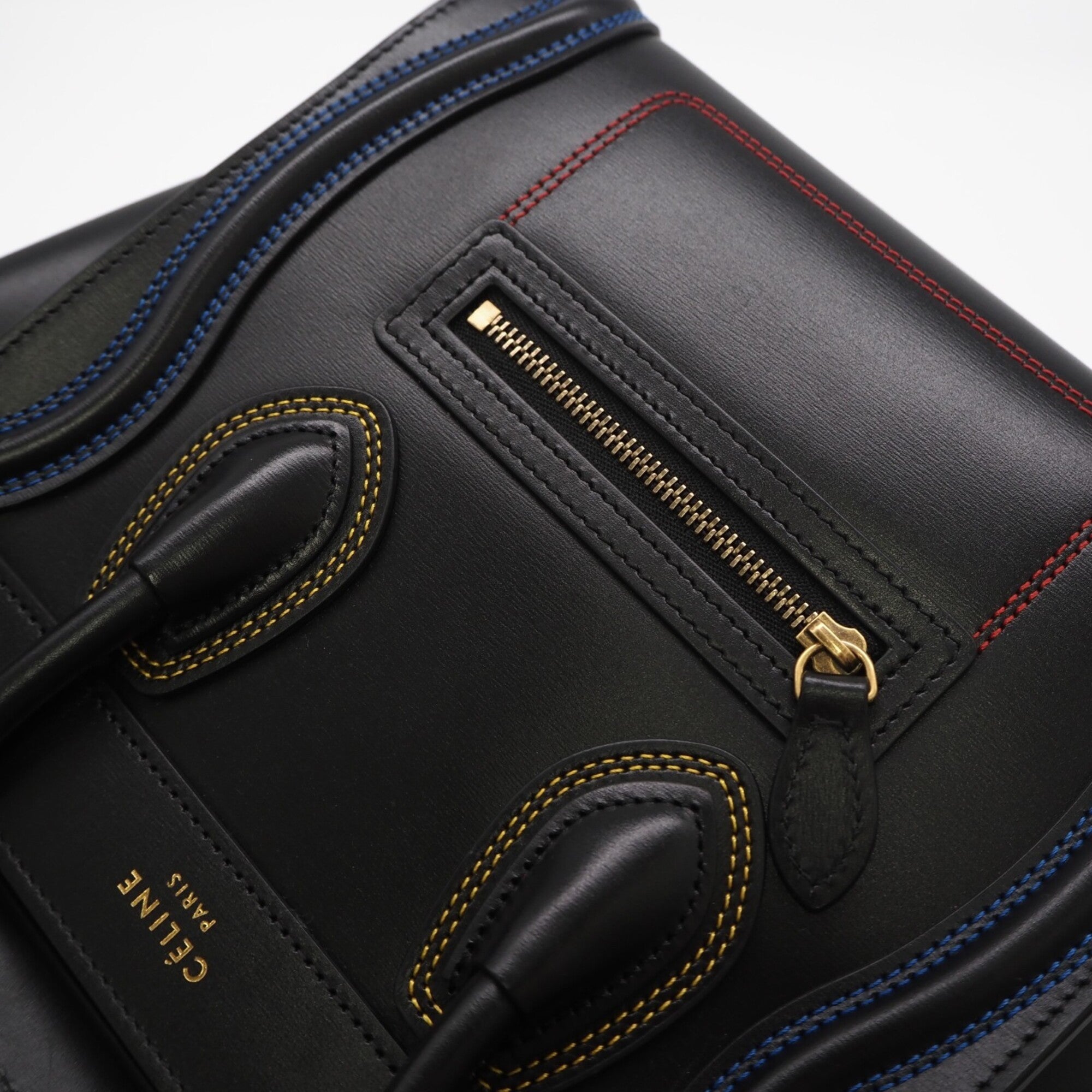 Celine Black Multi-Color Leather Handbag (Pre-Owned)
