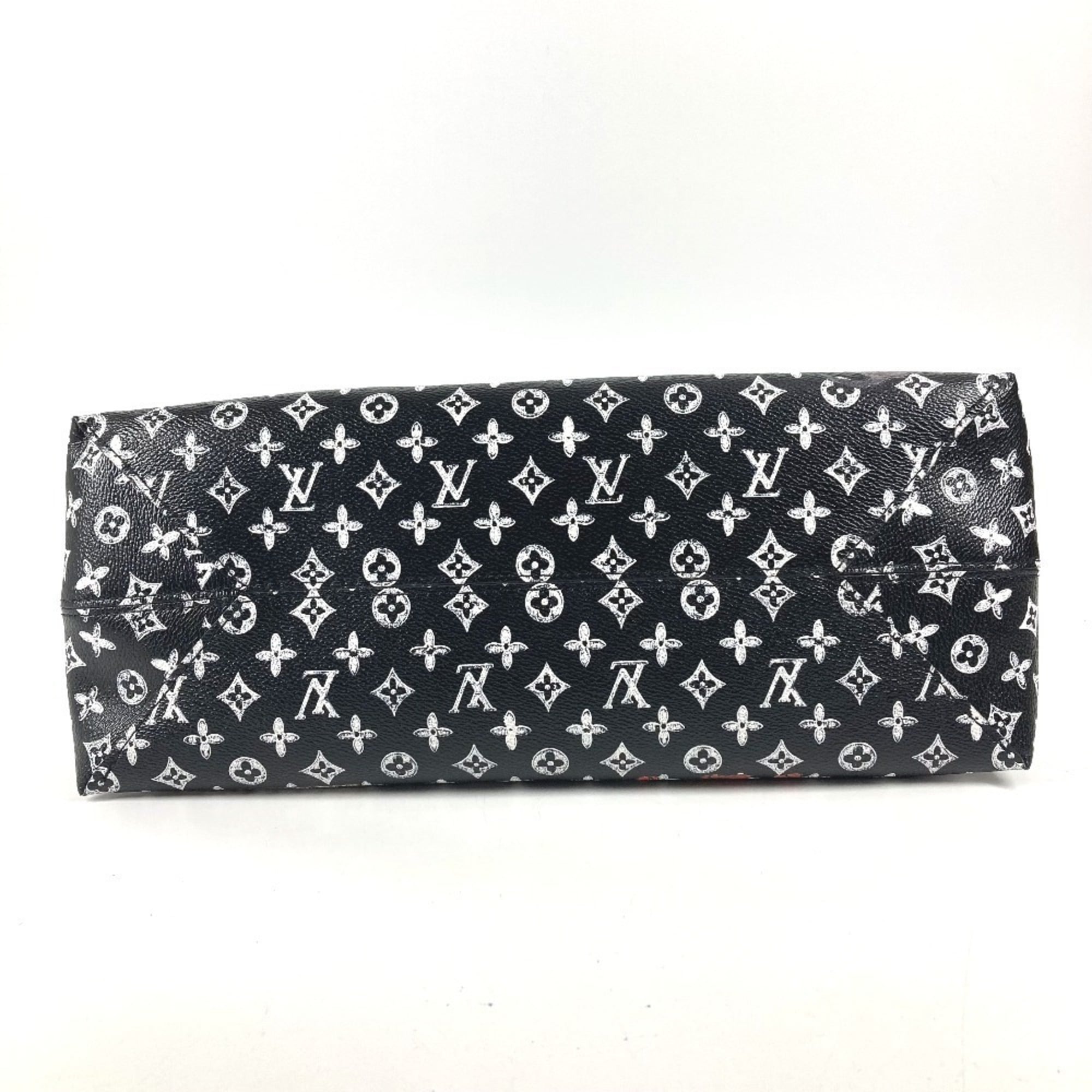 Louis Vuitton Black Noir Leather Shoulder Bag Tote Bag (Pre-Owned)