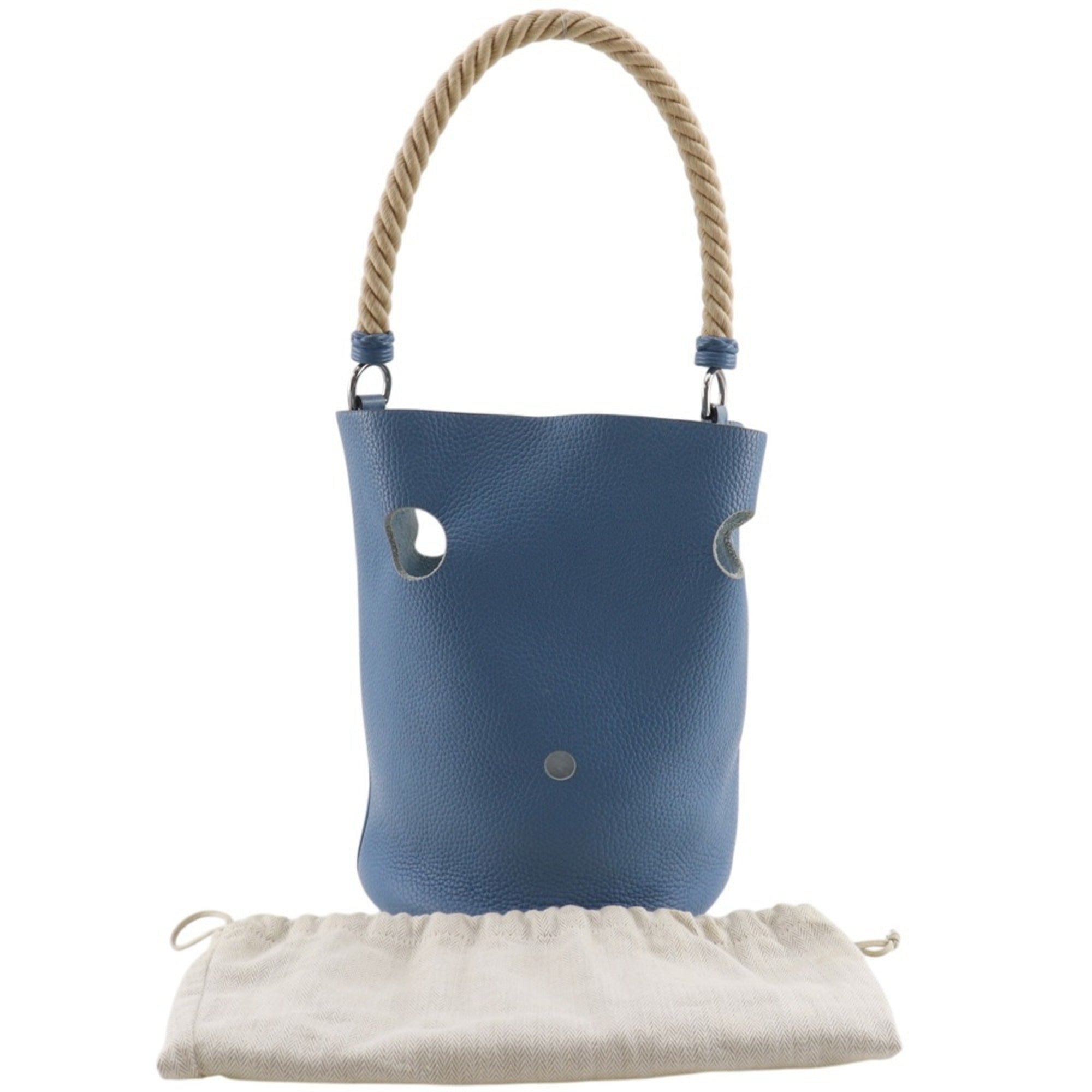Hermes Blue Blue Jean Taurillon Clemence Leather Shoulder Bag (Pre-Owned)