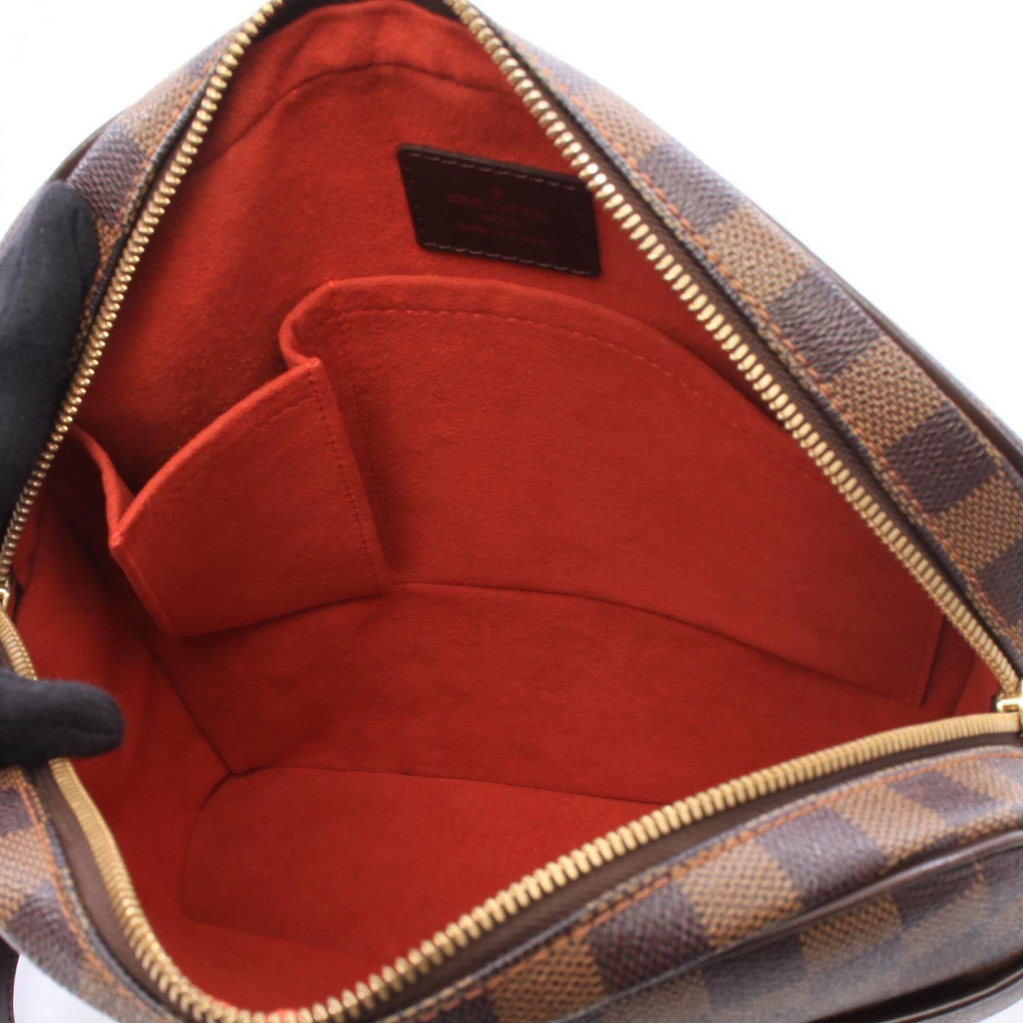 Louis Vuitton Brown Coated Canvas Leather Handbag Shoulder Bag (Pre-Owned)