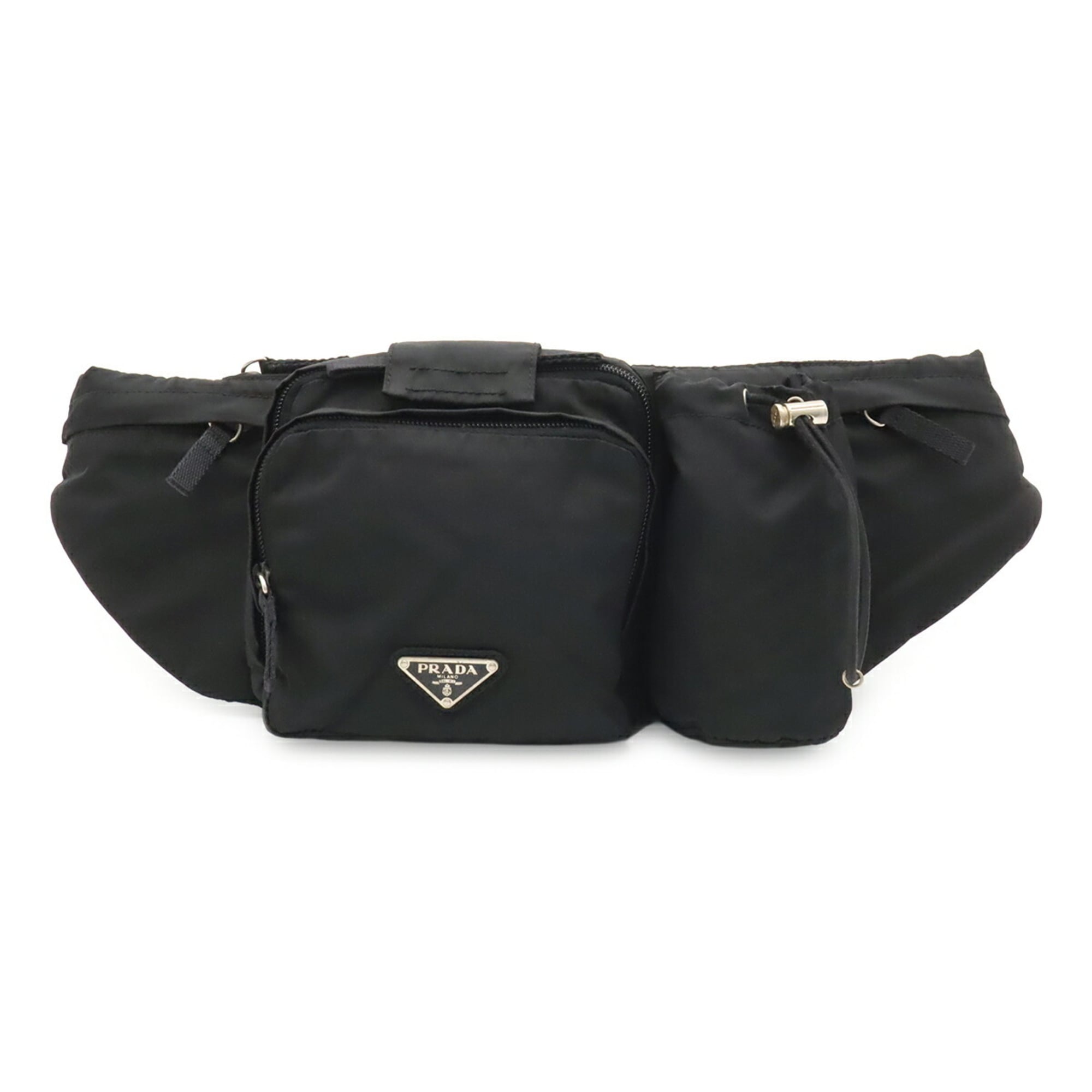 Prada Black Nero Nylon Fanny Pack Sling Bag (Pre-Owned)
