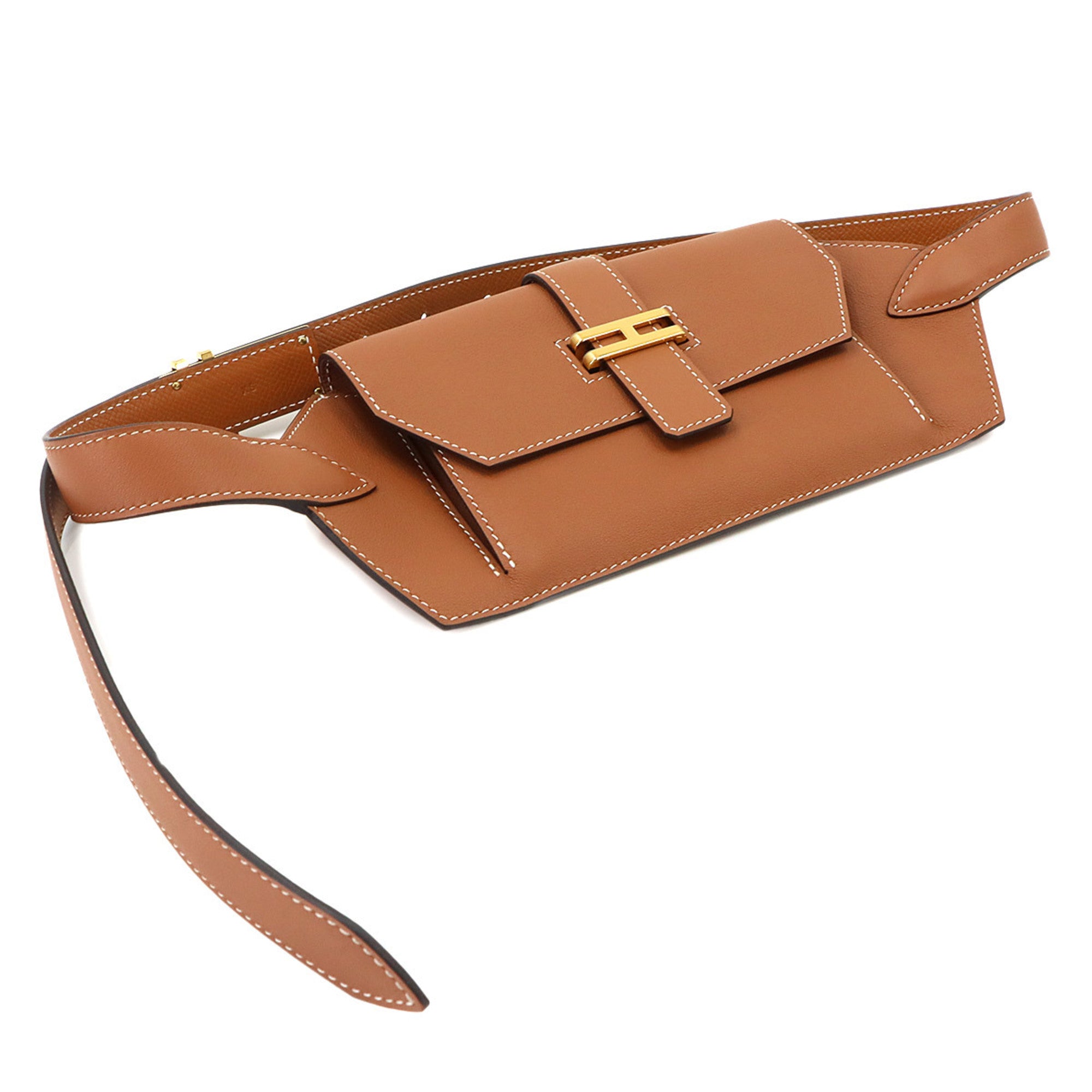 Hermes Brown Swift Leather Fanny Pack (Pre-Owned)