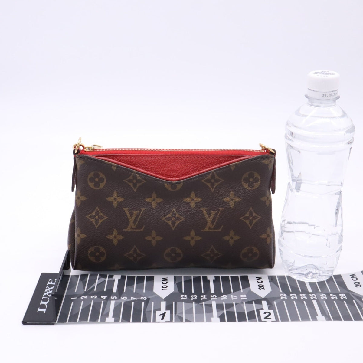 Louis Vuitton Beige Brown Coated Canvas Leather Handbag (Pre-Owned)