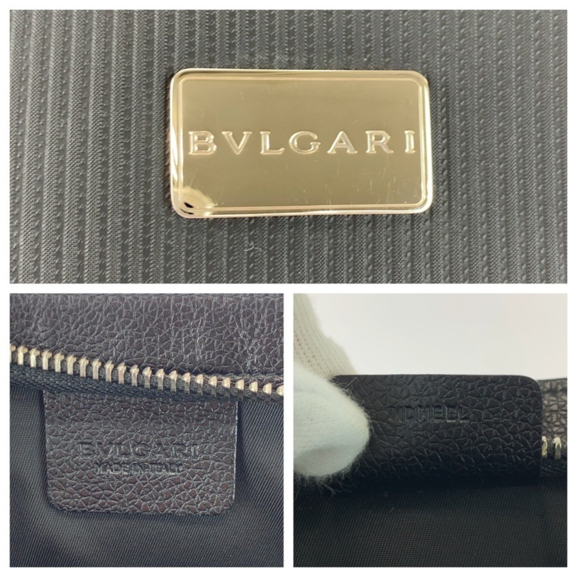 Bvlgari Black Pvc Clutch Bag (Pre-Owned)