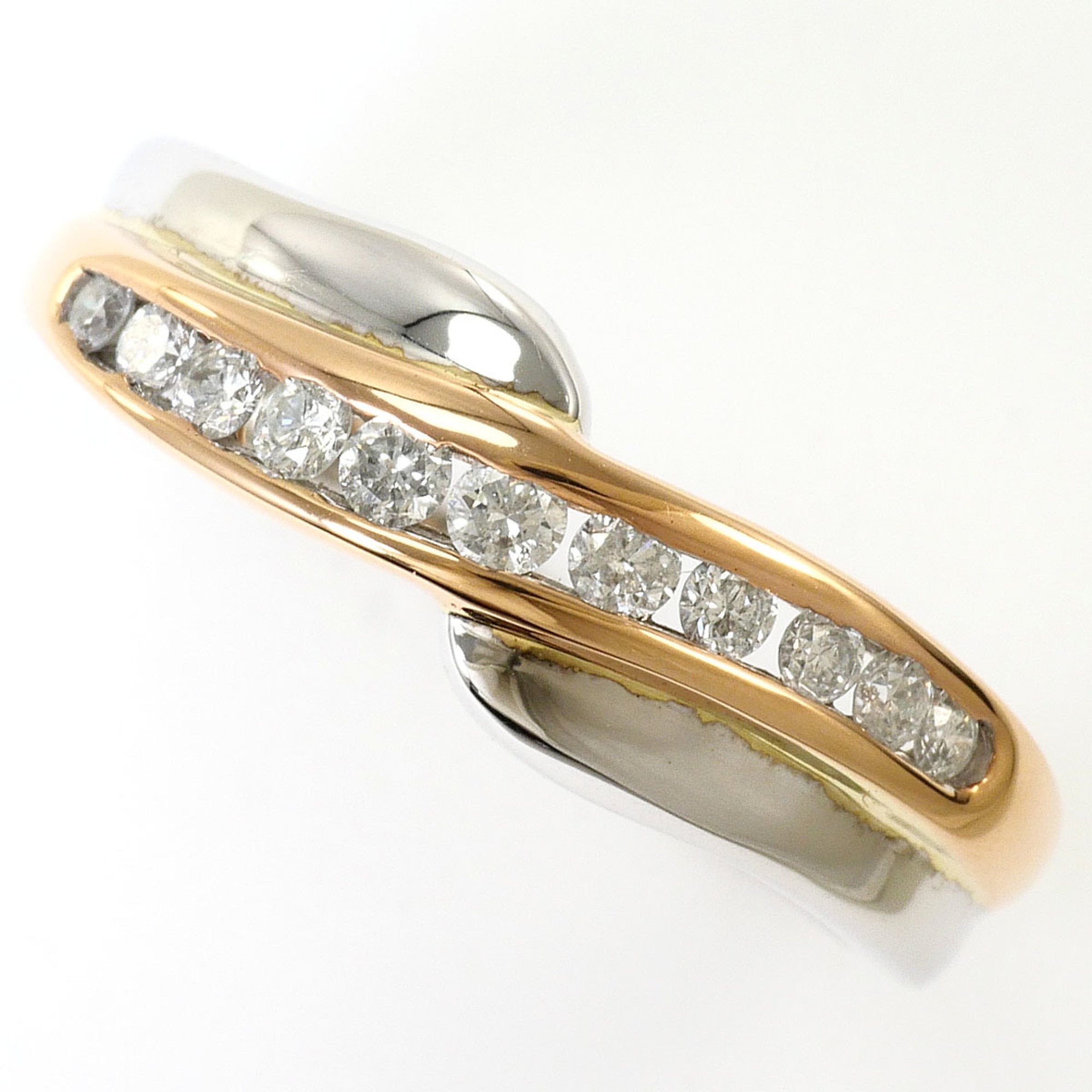 Unbranded Pink Gold White Gold Pink Gold (18K) White Gold (18K) Band Ring (Pre-Owned)