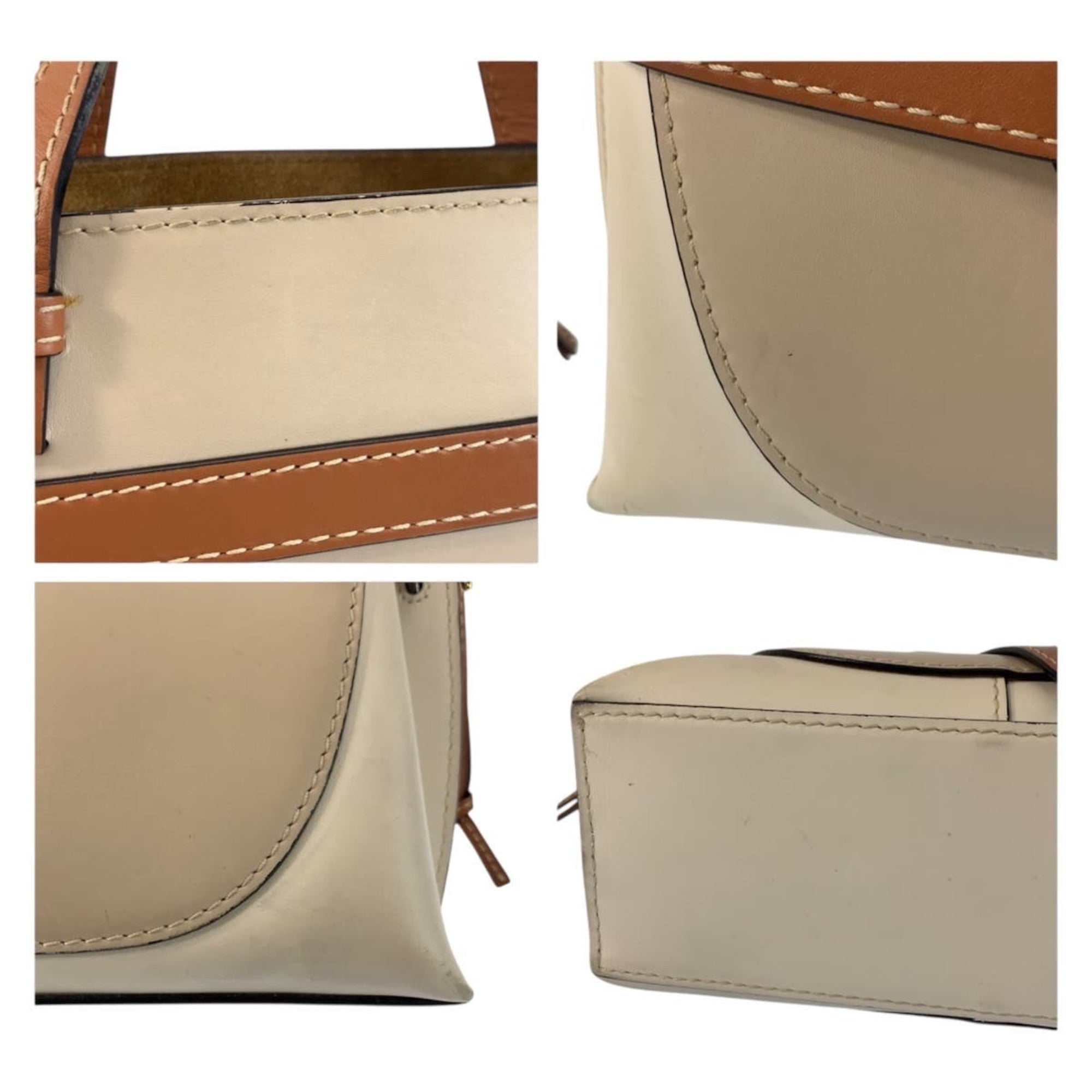 Loewe Beige Brown Leather Handbag (Pre-Owned)