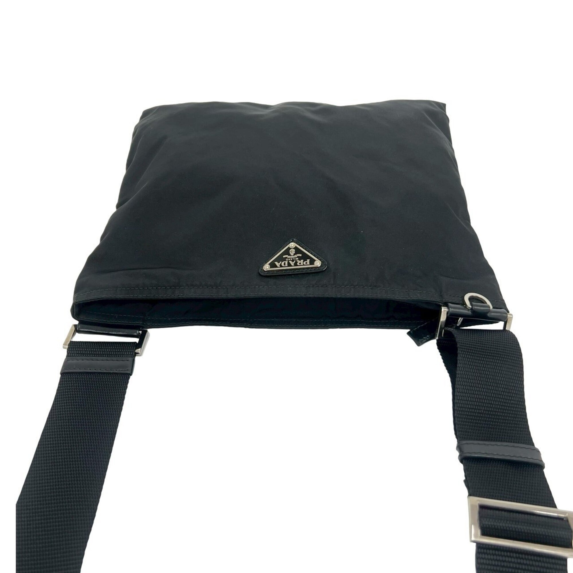 Prada Black Nylon Handbag Pochette Shoulder Bag (Pre-Owned)