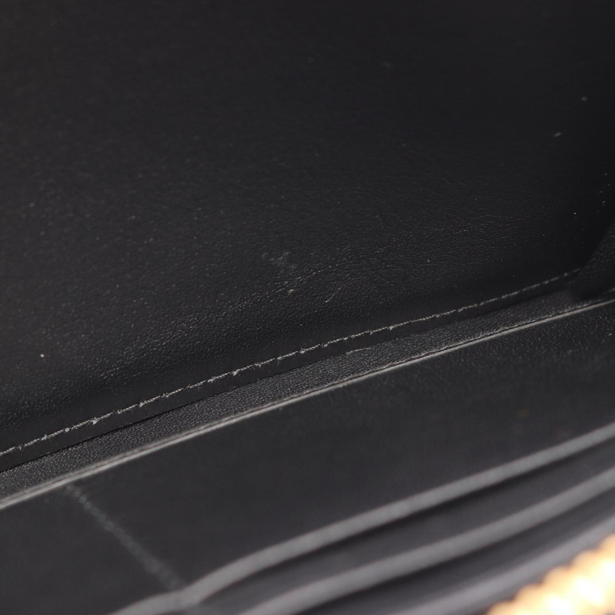 Prada Black Leather Long Wallet (Bi-Fold) (Pre-Owned)