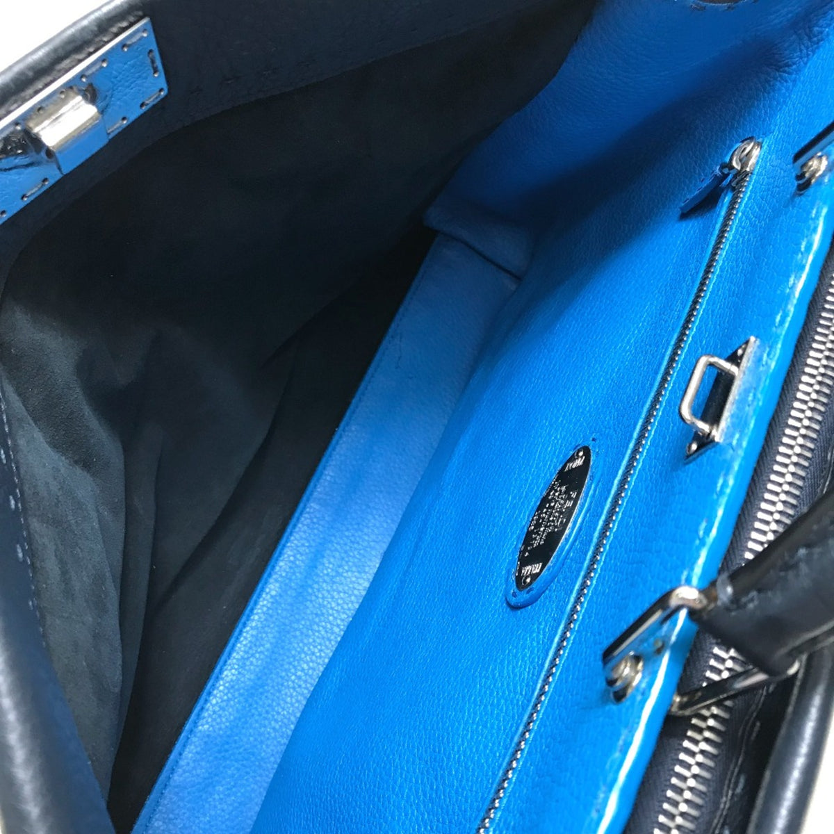 Fendi Navy Leather Briefcase (Pre-Owned)