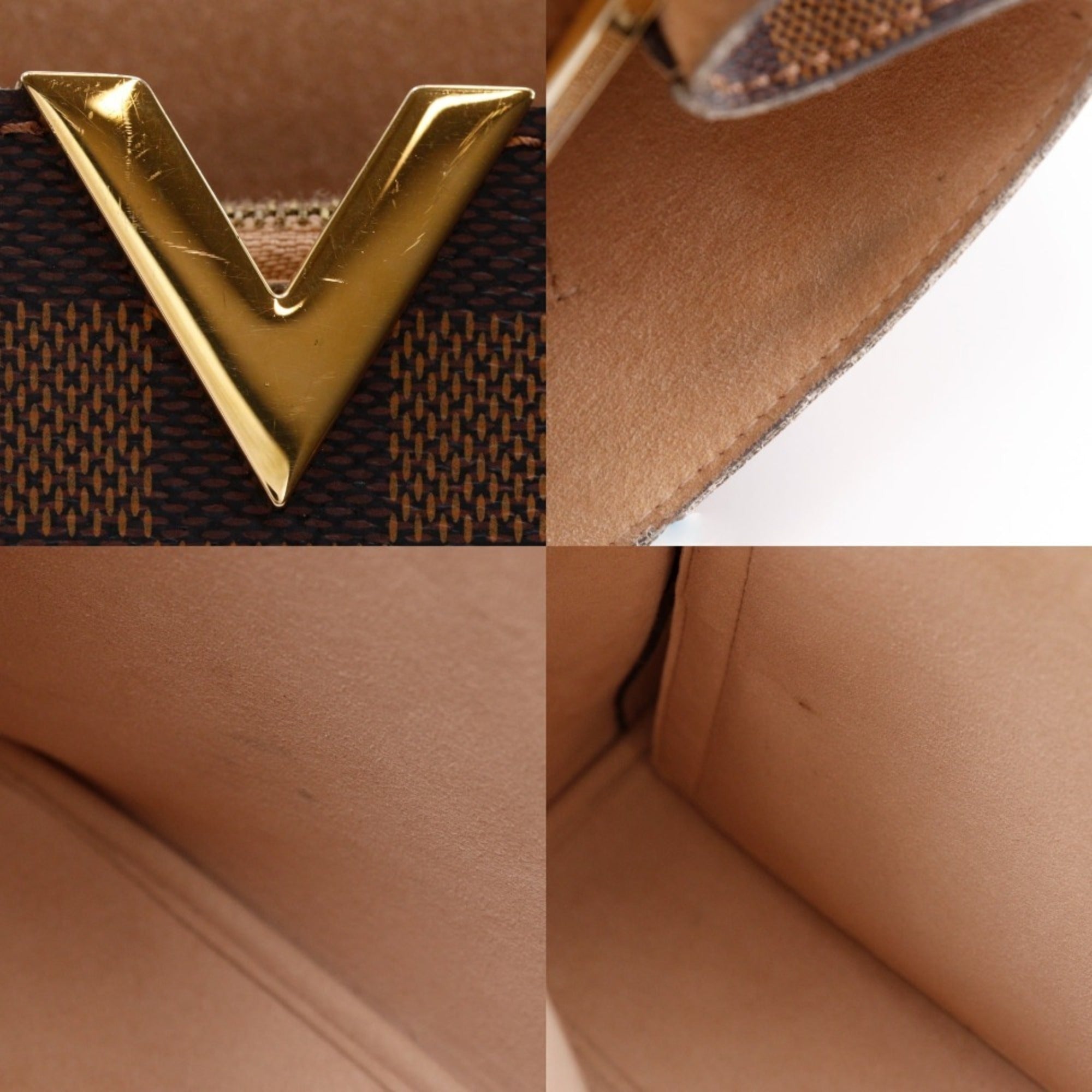 Louis Vuitton Brown Damier Canvas Handbag (Pre-Owned)