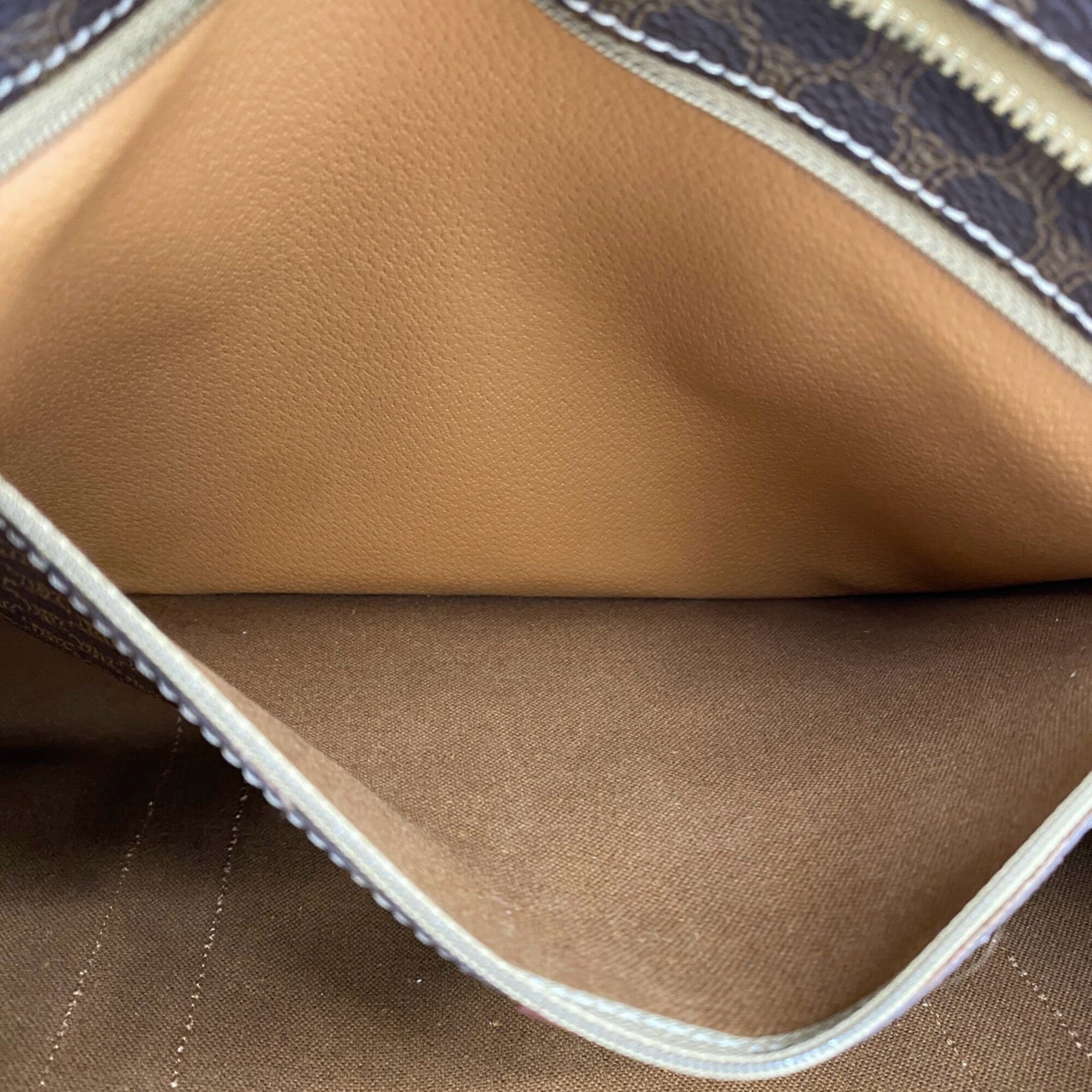 Celine Brown Pvc Leather Handbag Shoulder Bag Tote Bag (Pre-Owned)