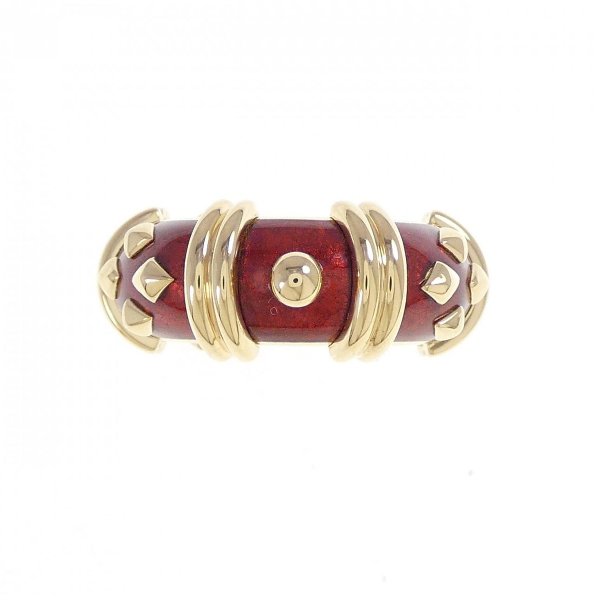 Tiffany Yellow Gold Yellow Gold (18K) Cloisonné/Enamel Band Ring (Pre-Owned)