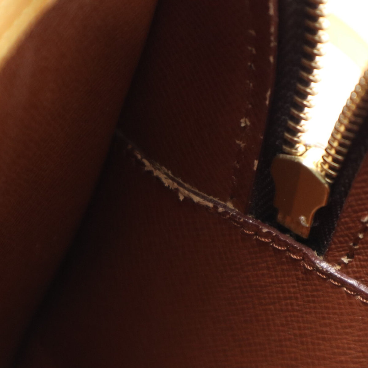 Louis Vuitton Brown Coated Canvas Leather Shoulder Bag (Pre-Owned)
