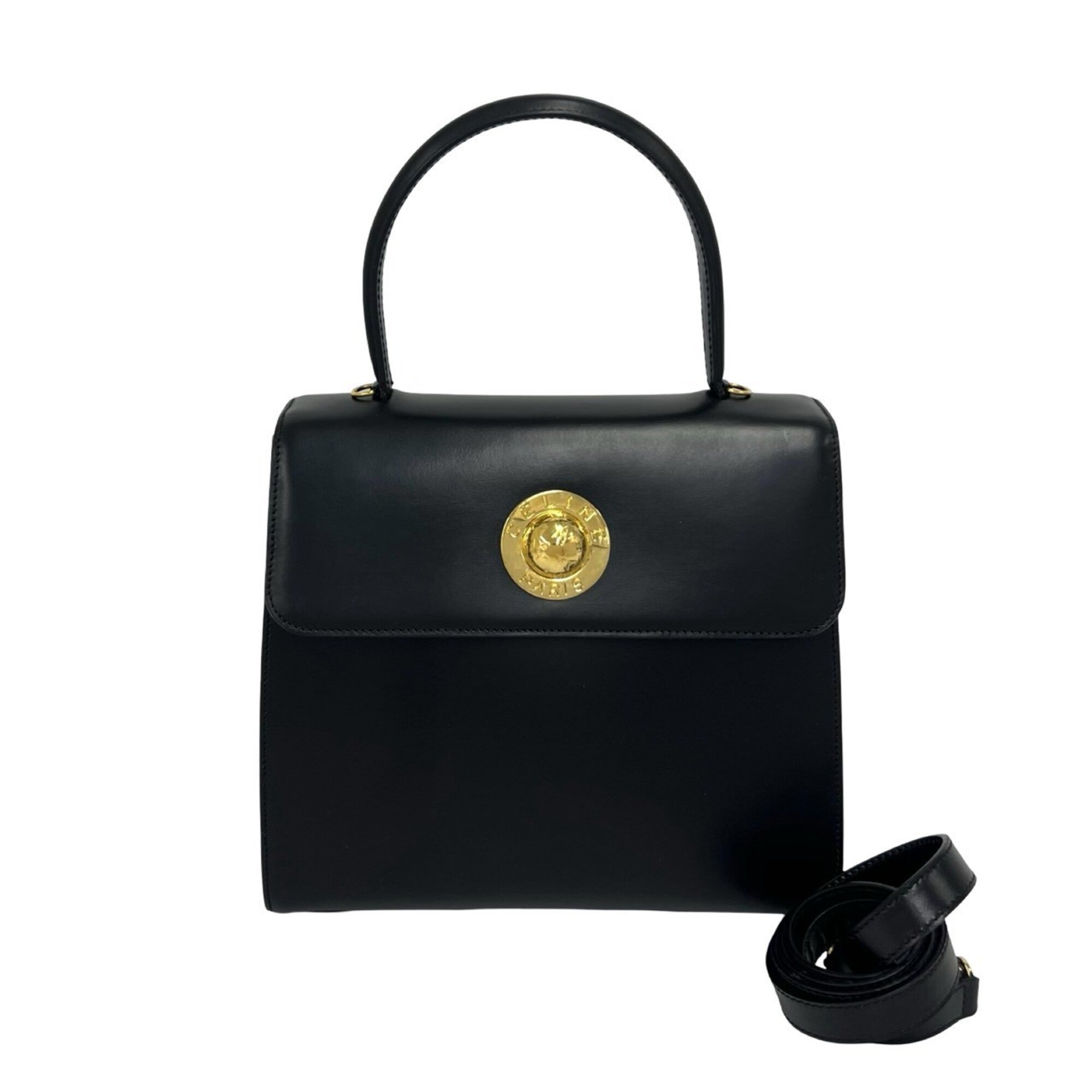 Celine Black Leather Shoulder Bag (Pre-Owned)