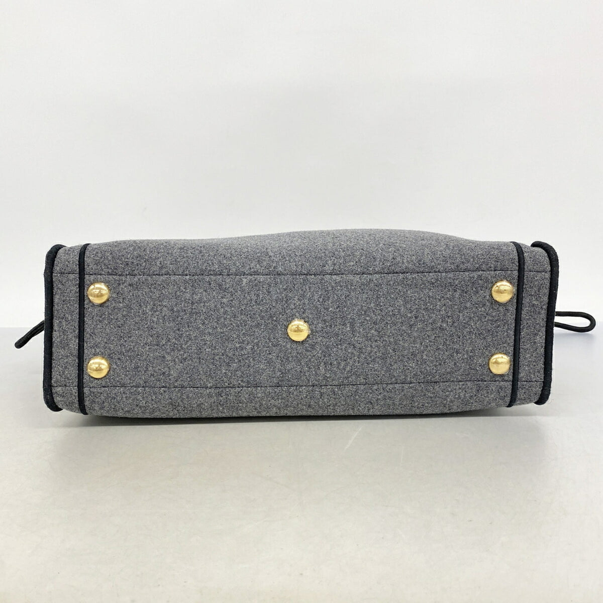 Fendi Gray Felt Tote Bag (Pre-Owned)