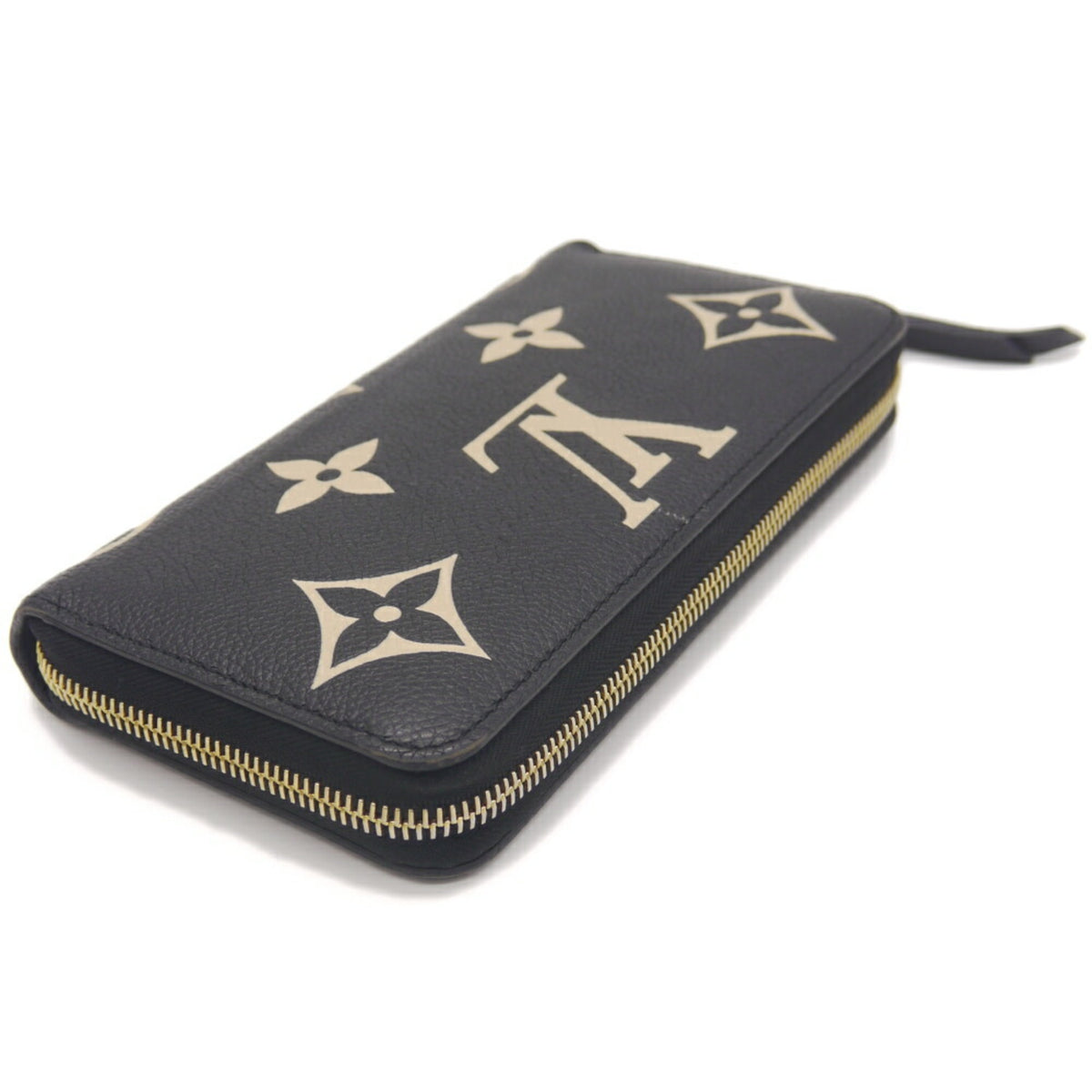 Louis Vuitton Monogram Empreinte Beige Black Monogram Empreinte Long Wallet (Bi-Fold) (Pre-Owned)