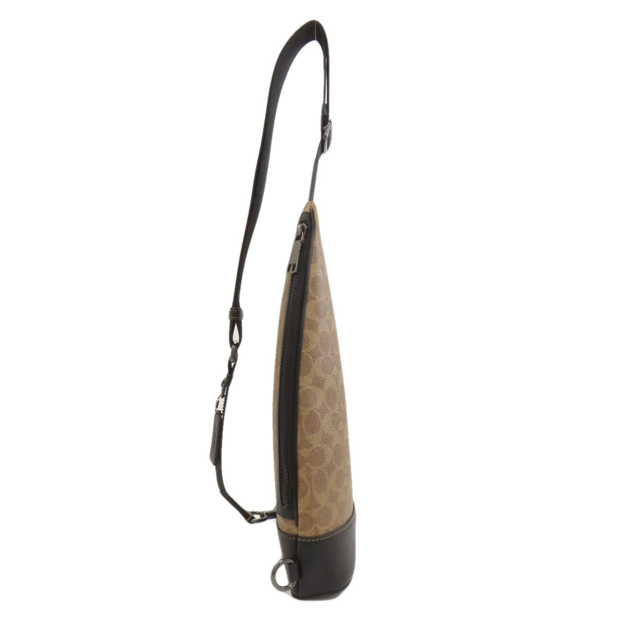 Coach Black Brown Pvc Leather Sling Bag (Pre-Owned)