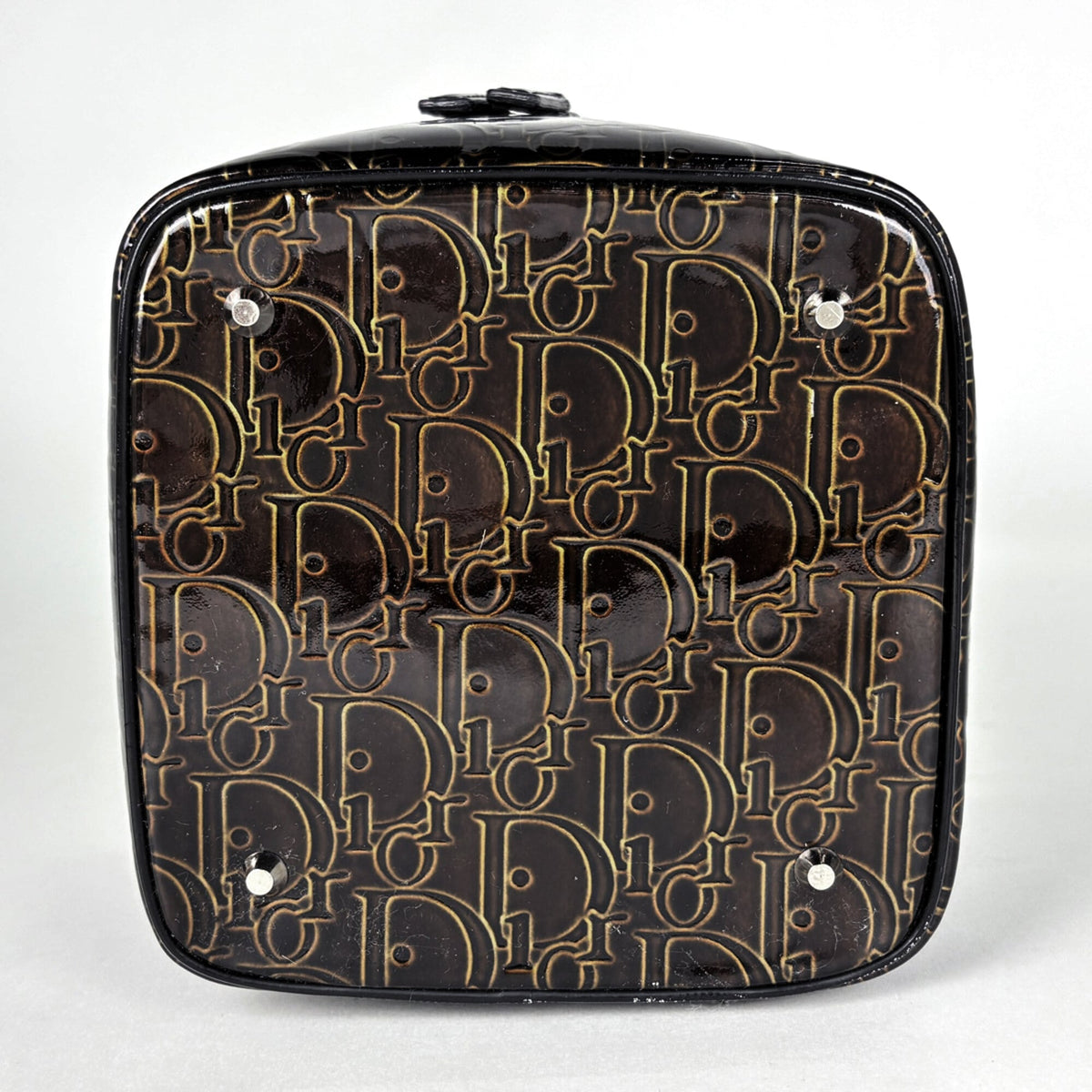 Christian Dior Trotter Bronze Patent Leather Pouch (Pre-Owned)